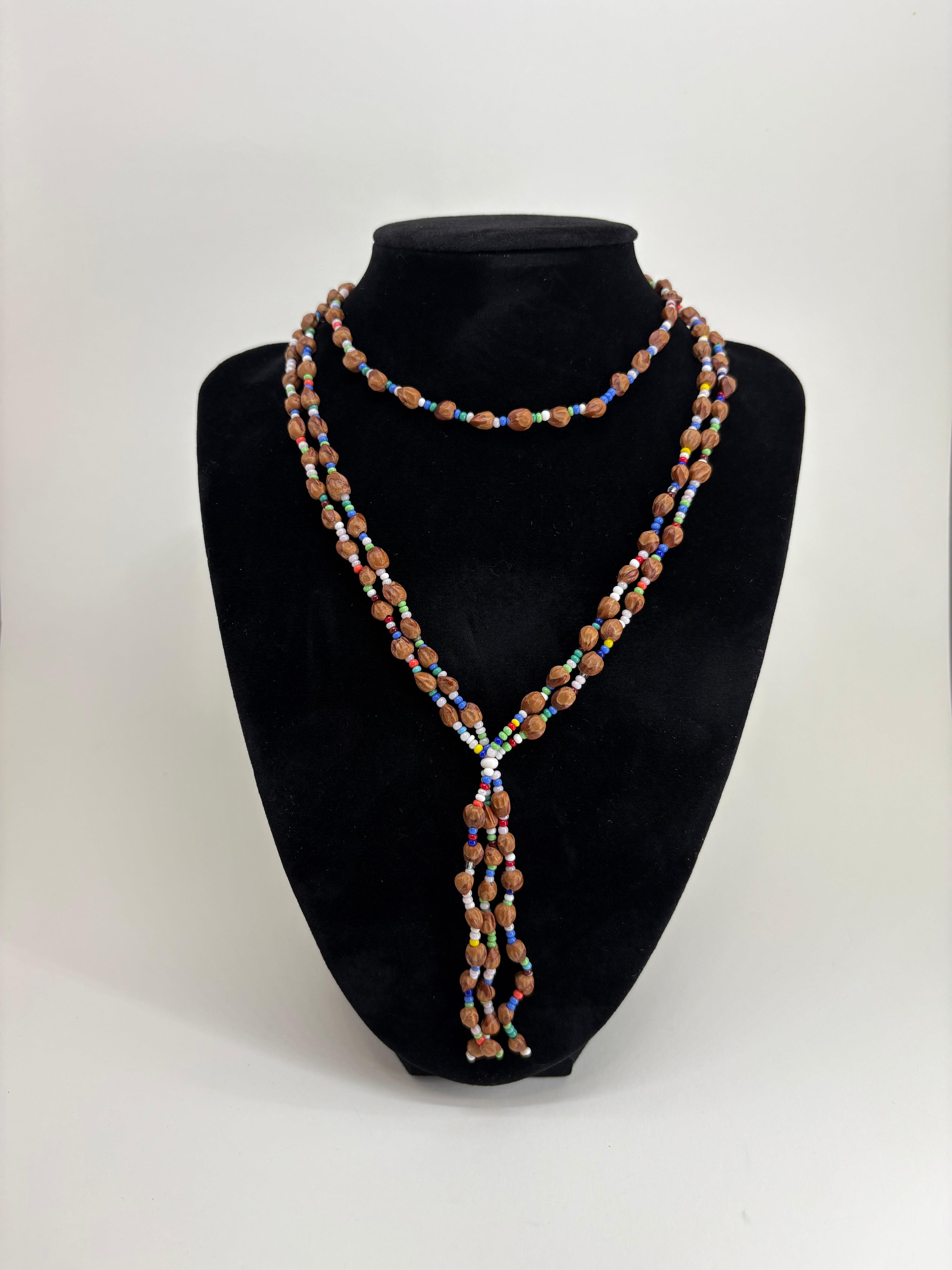 Vintage Native American Handmade Juniper Seed Necklace 16"