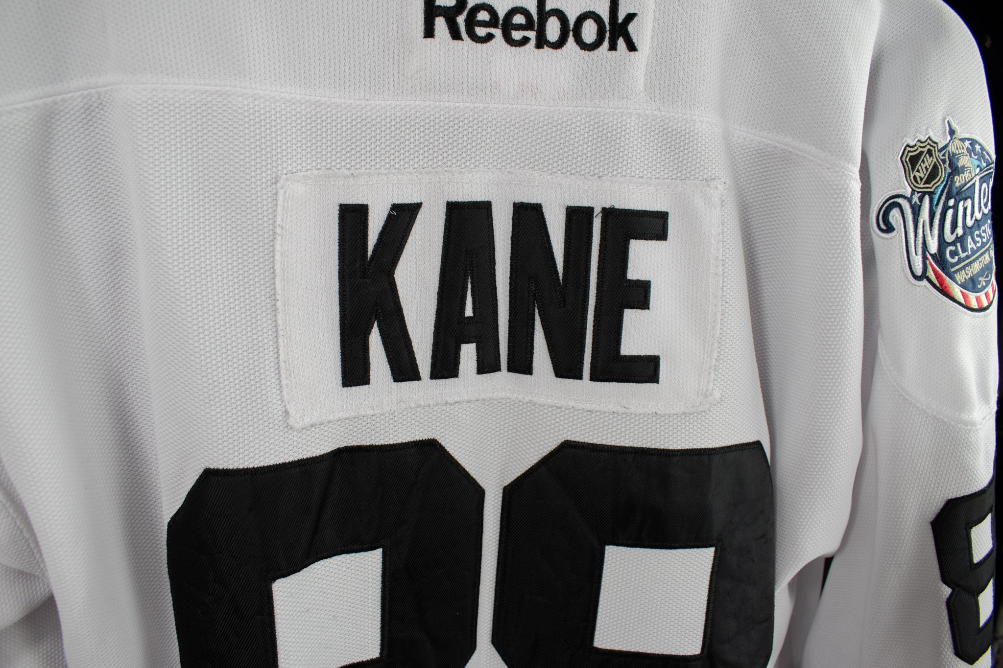 Chicago Black Hawks Patrick Kane 88 Winter Classics White Jersey 2015 Reebok Used