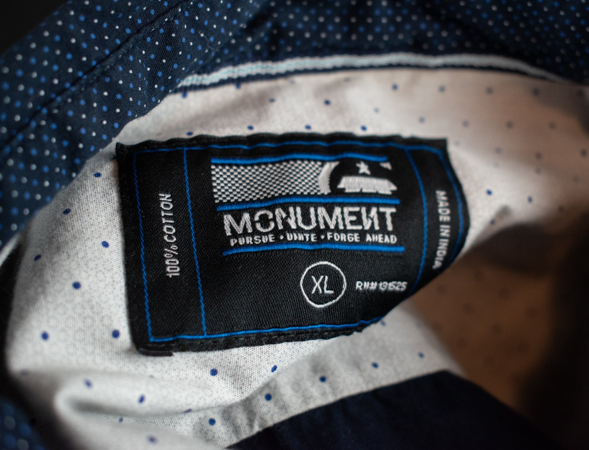 Monument Dress Shirt Short Sleeve Mens Slim Fit Blue X-Large Button Up Collar Shirt