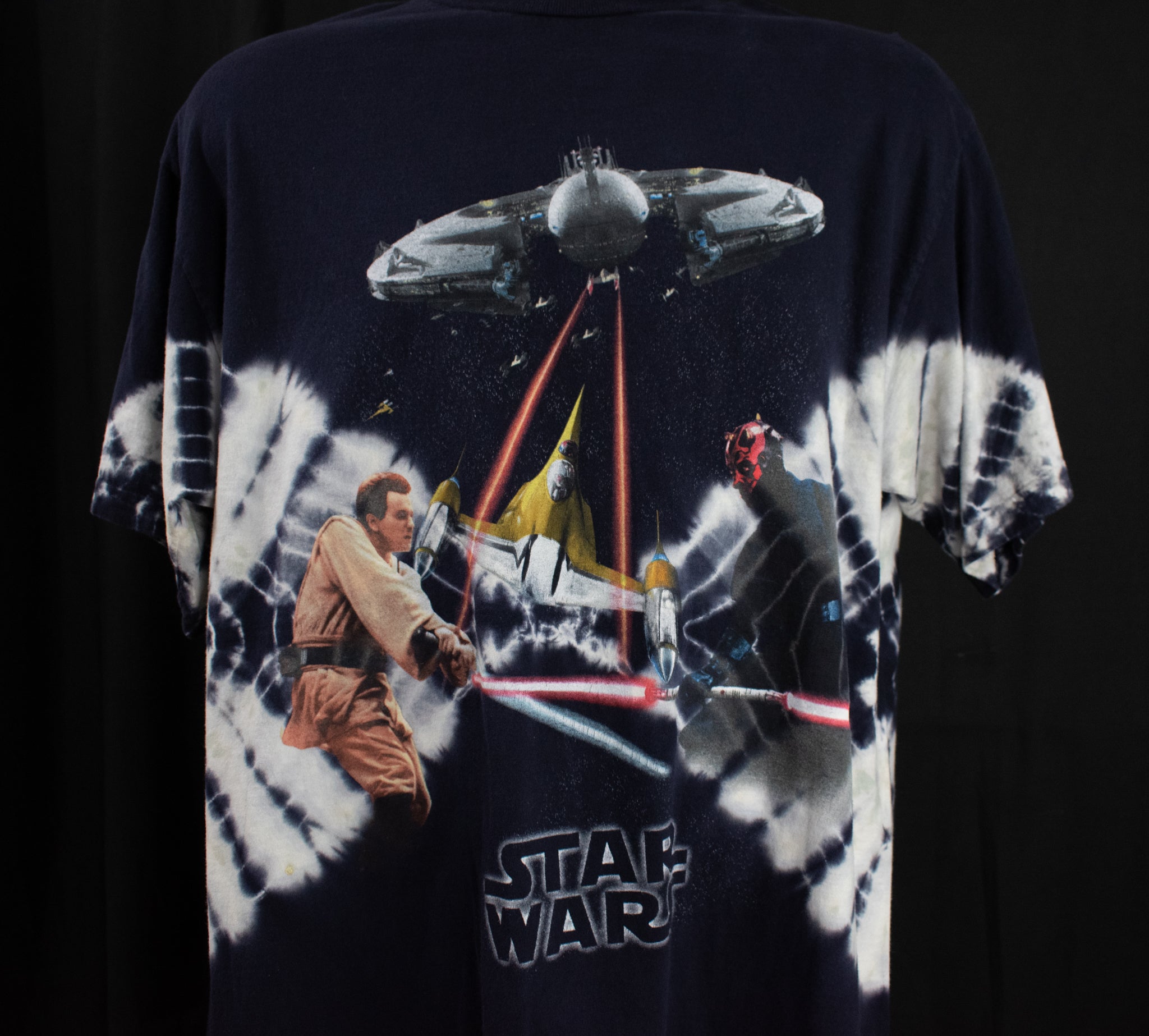 Star Wars Episode 1 Vintage T-Shirt Large Adults Authentic 1999 Used Darth Maul Dual