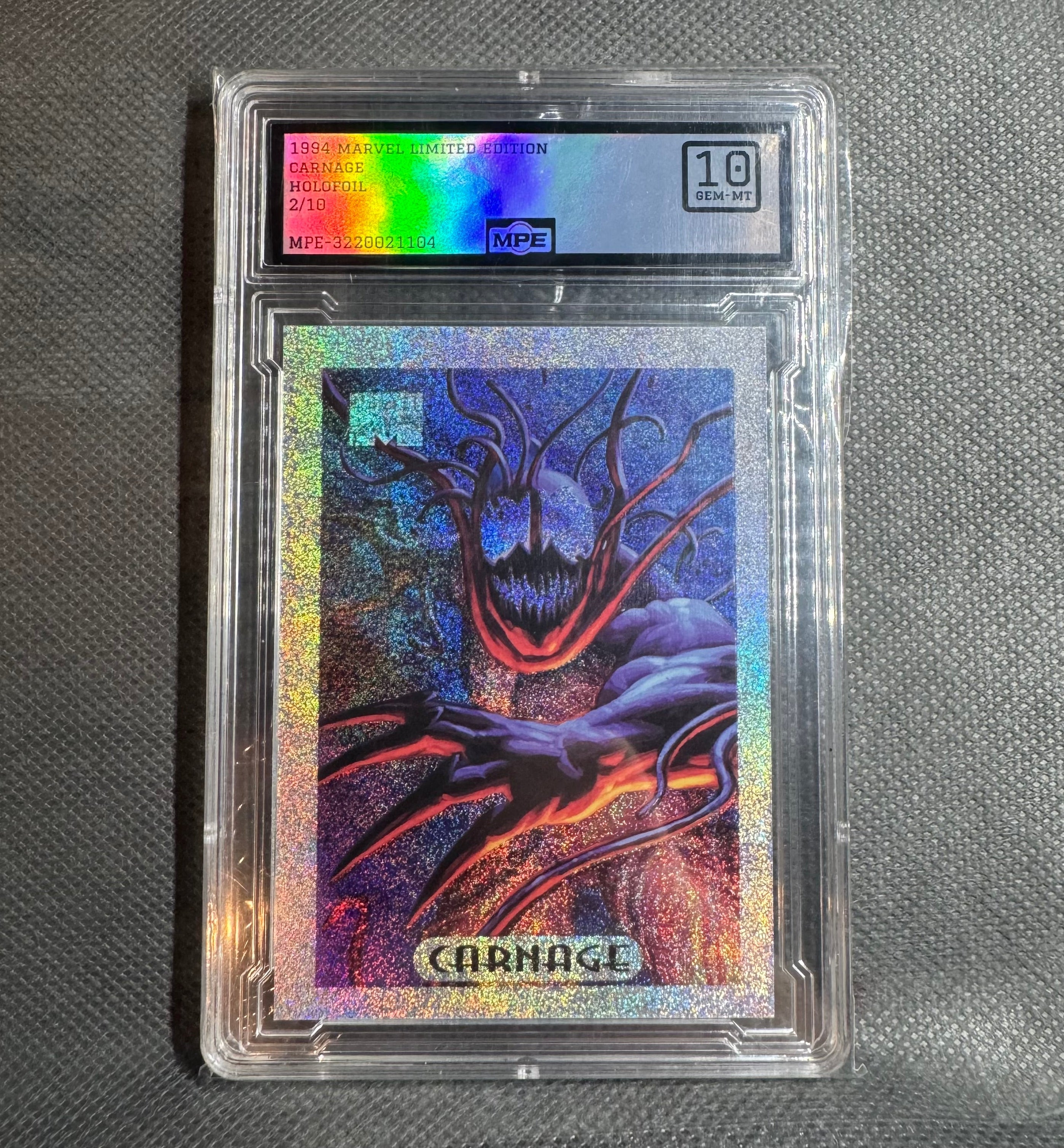 1994 marvel masterpieces gem mint 10 Carnage