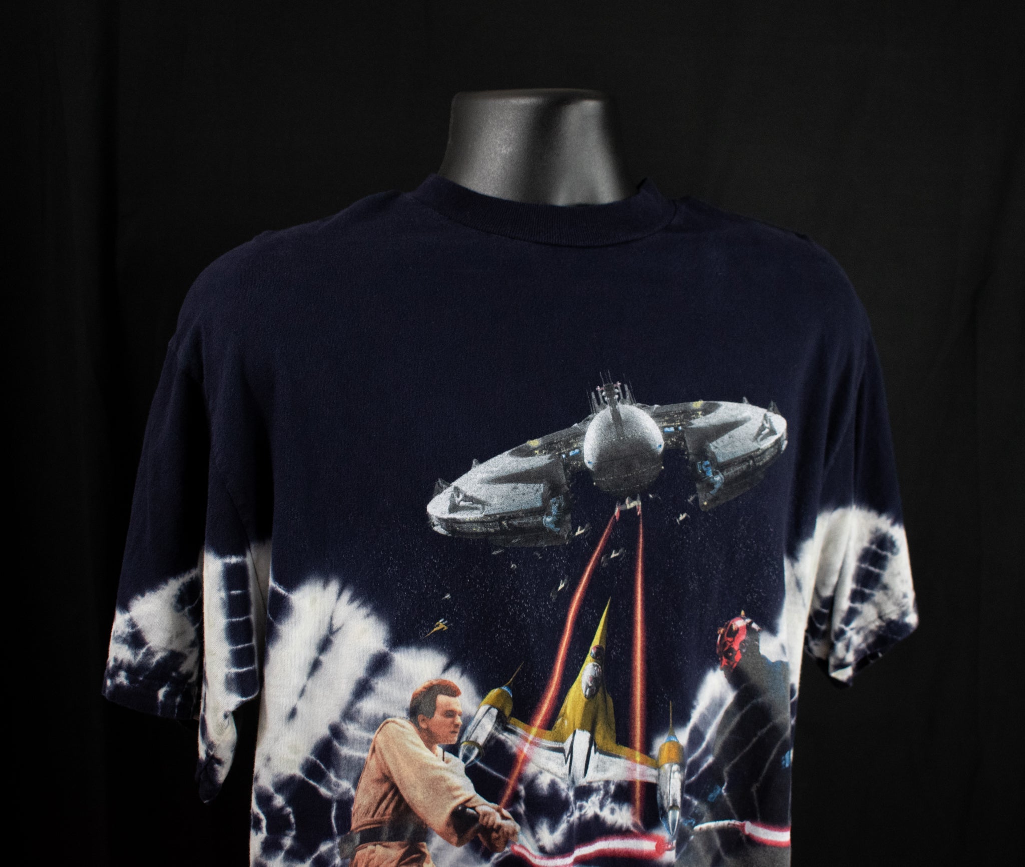 Star Wars Episode 1 Vintage T-Shirt Large Adults Authentic 1999 Used Darth Maul Dual