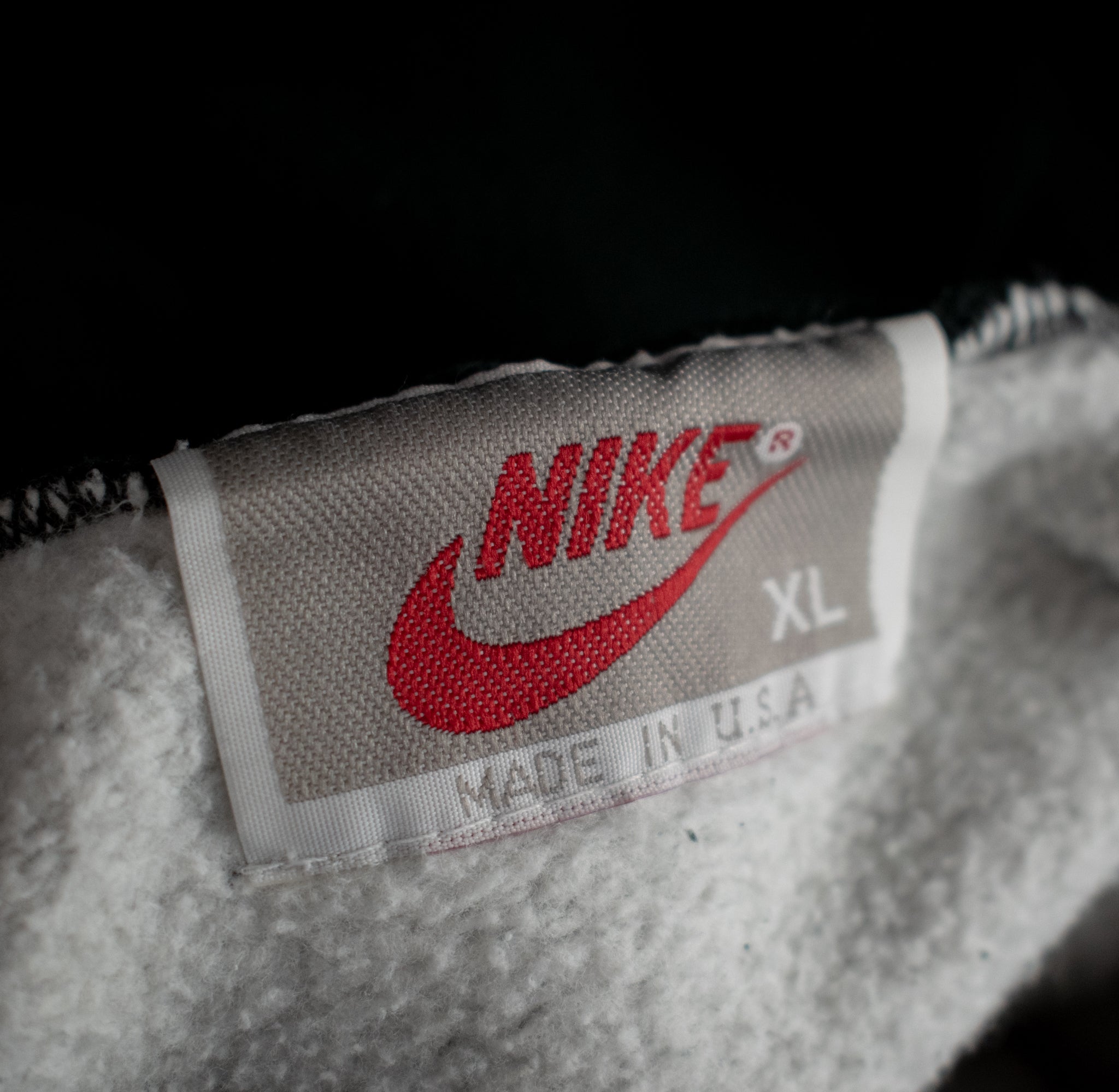 Nike Air Sweatshirt Vintage Black Gray Hoodie Pullover USA XL Youth