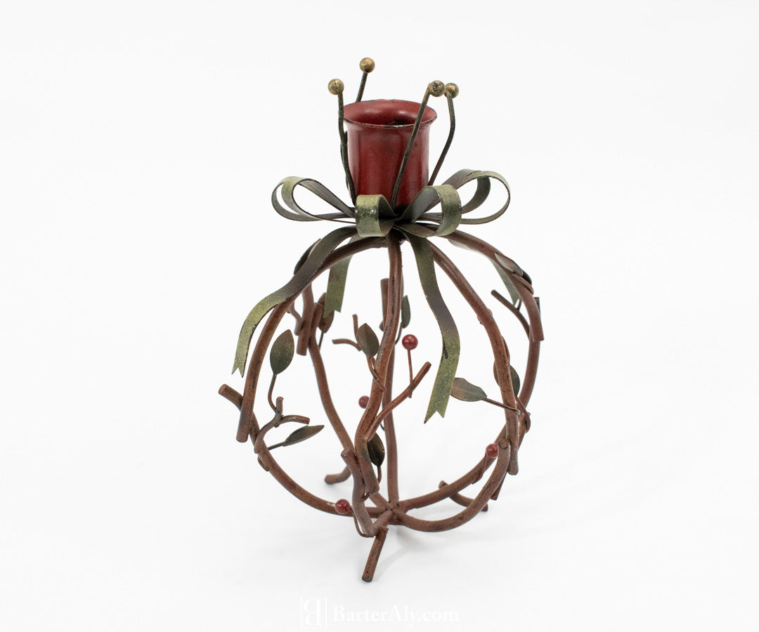 Christmas candle Holder Holiday Decor used