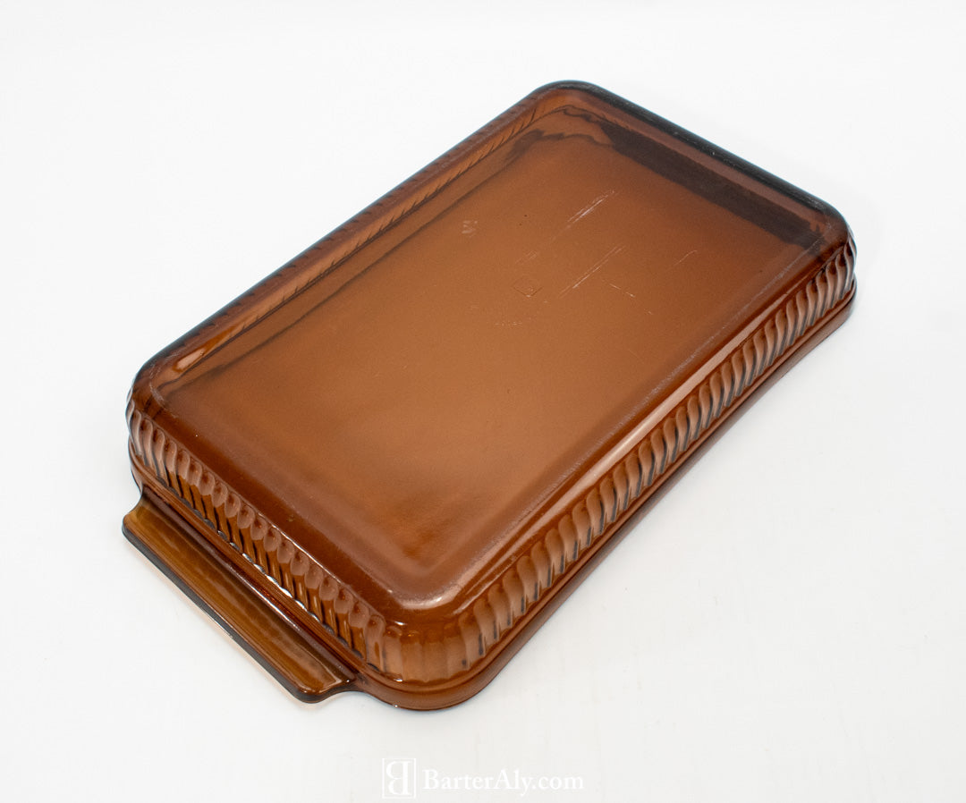 Achor Hocking Cooking Glassware Brown Cooking 9 X 14 - 3 QT Holds