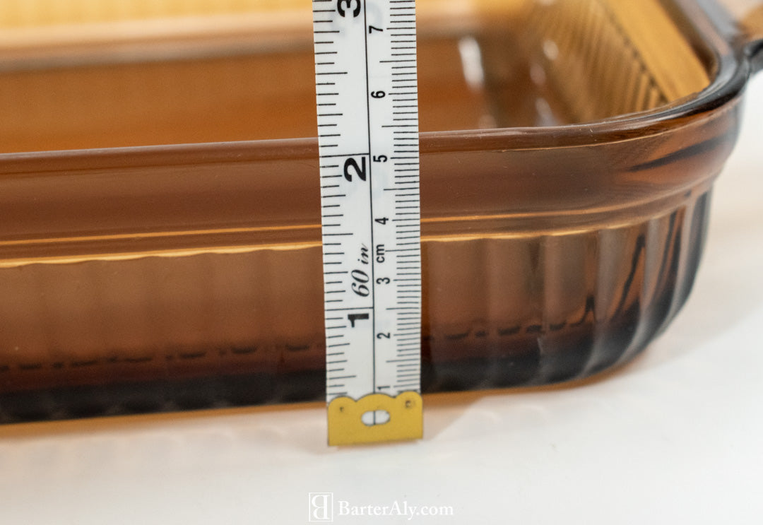Achor Hocking Cooking Glassware Brown Cooking 9 X 14 - 3 QT Holds