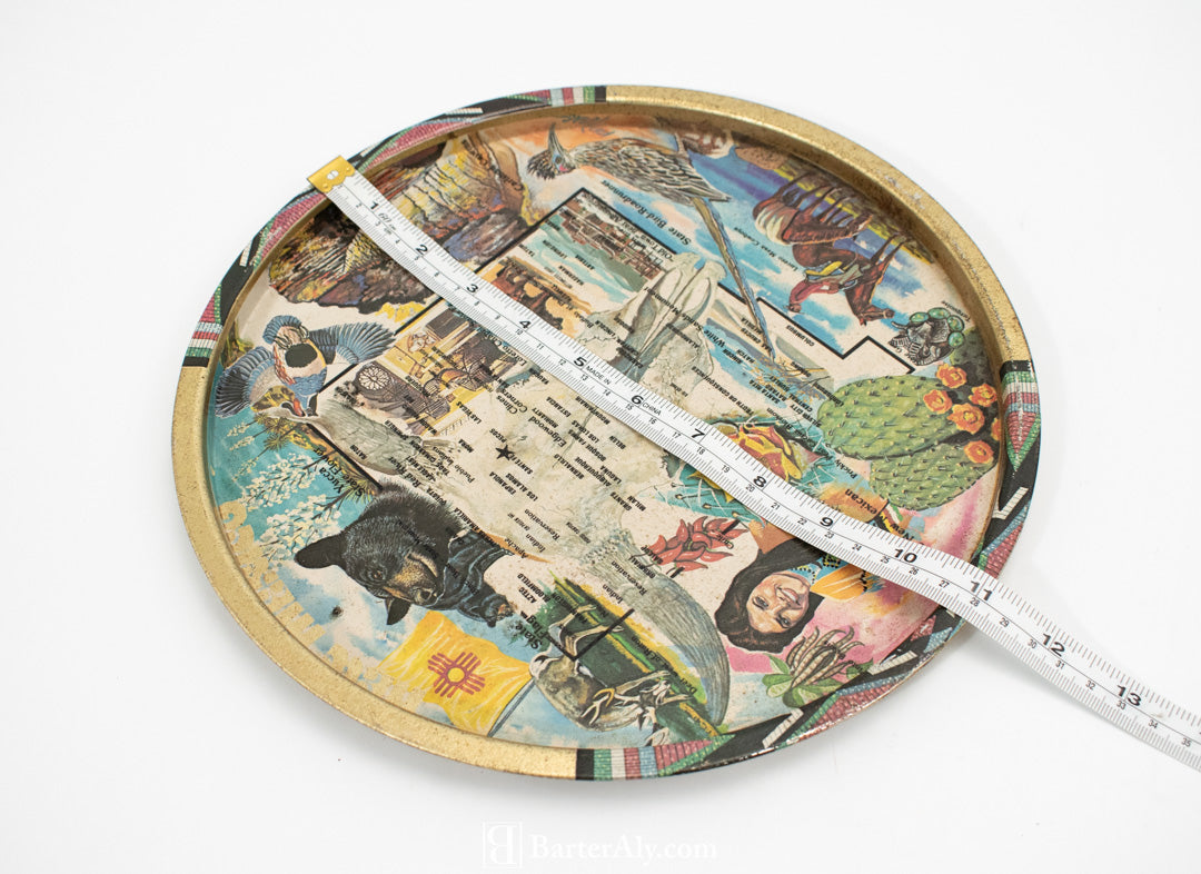 New Mexico Collectible Tin Plate Native American Wall Decorative