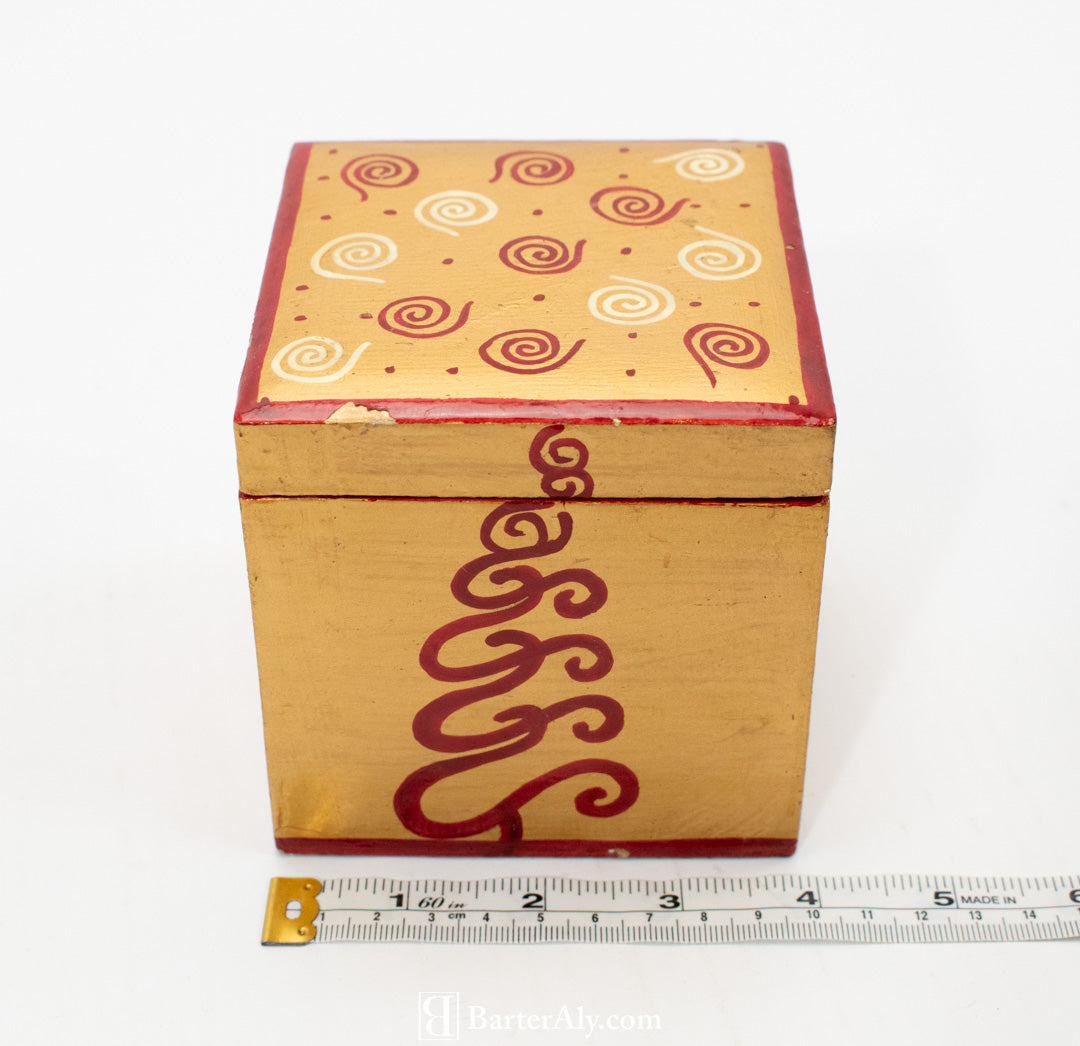Vintage Christmas Box Keep Safe Box X Mass Small Box Foreside Co