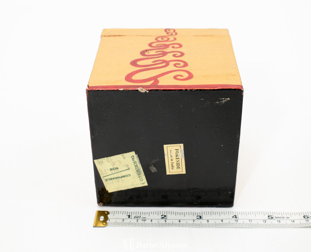 Vintage Christmas Box Keep Safe Box X Mass Small Box Foreside Co