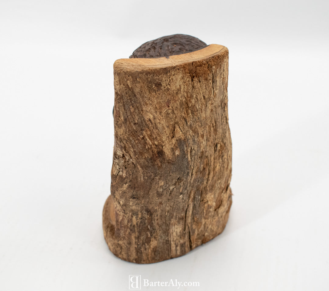 Hand Carved Wood Face African Hand Make Art Piece Statue Used