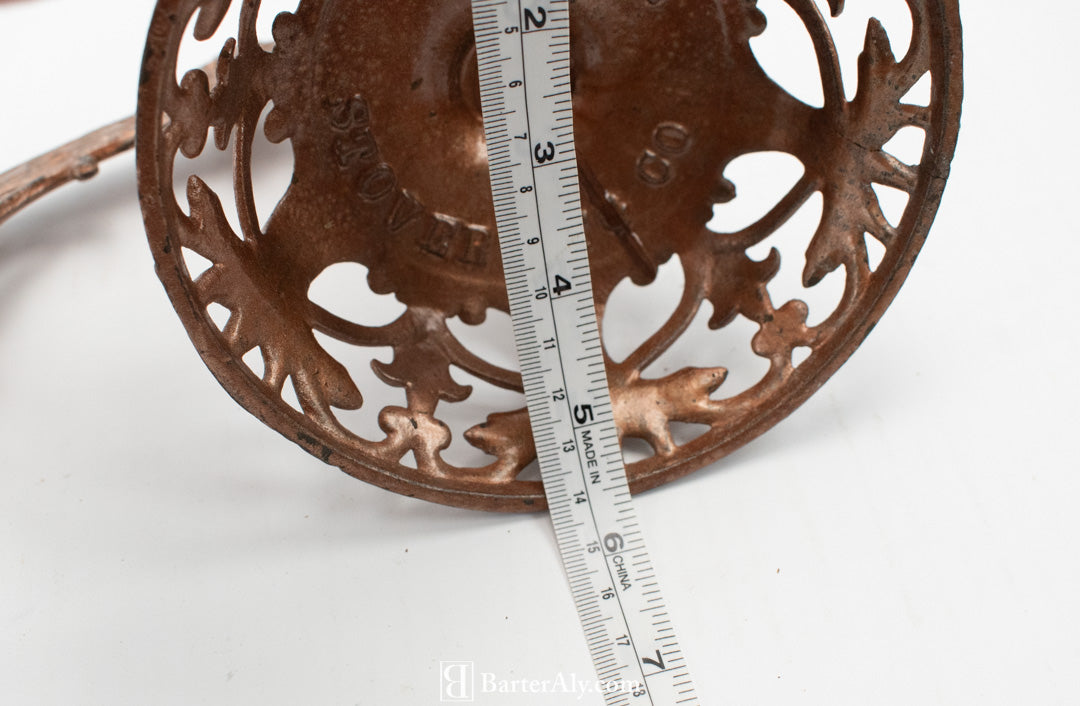 Vintage Oil Lamp Holder Swing Wall Mount Victorian Cast Iron Stover MFG Co