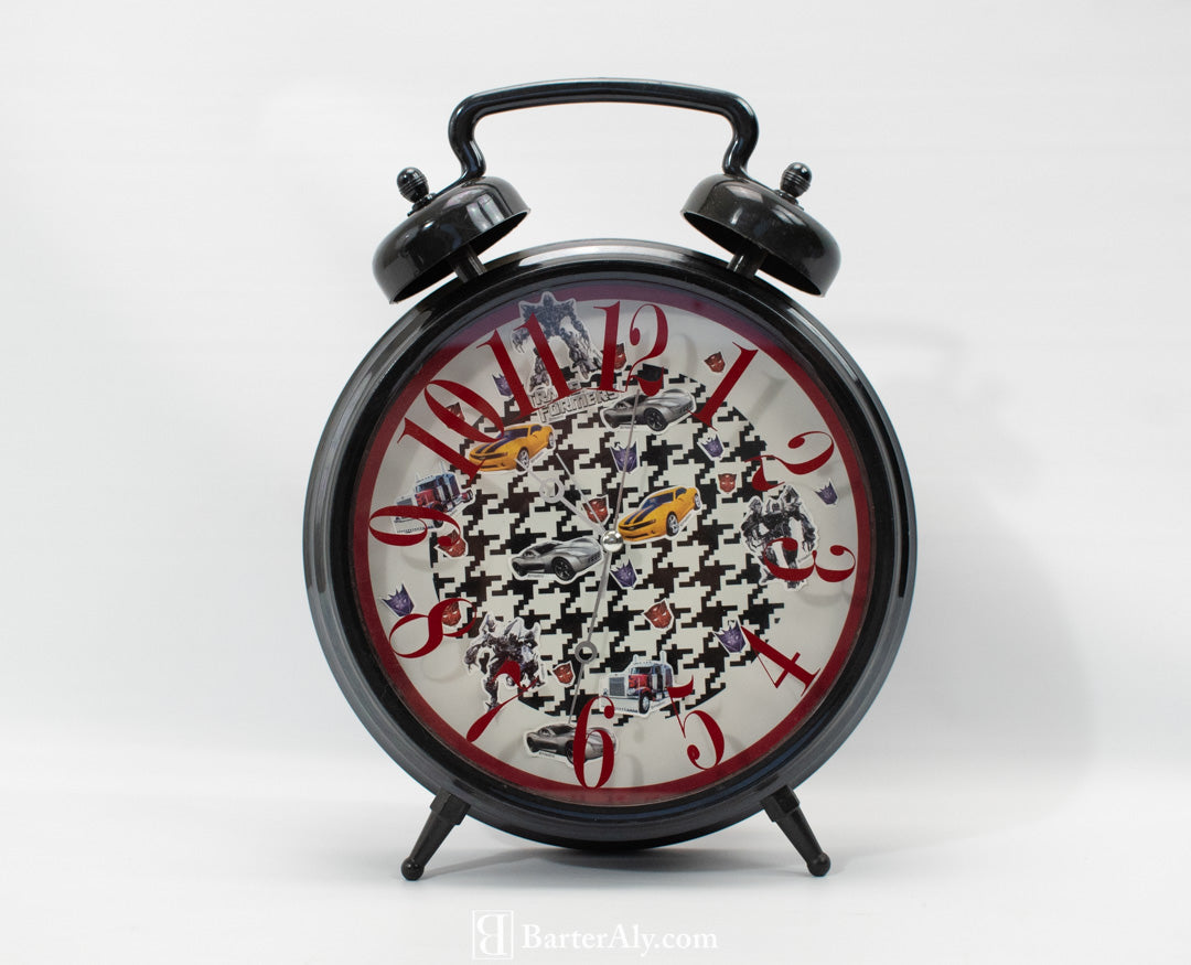Kids Transformer Clock Black used clock 8 inch clock