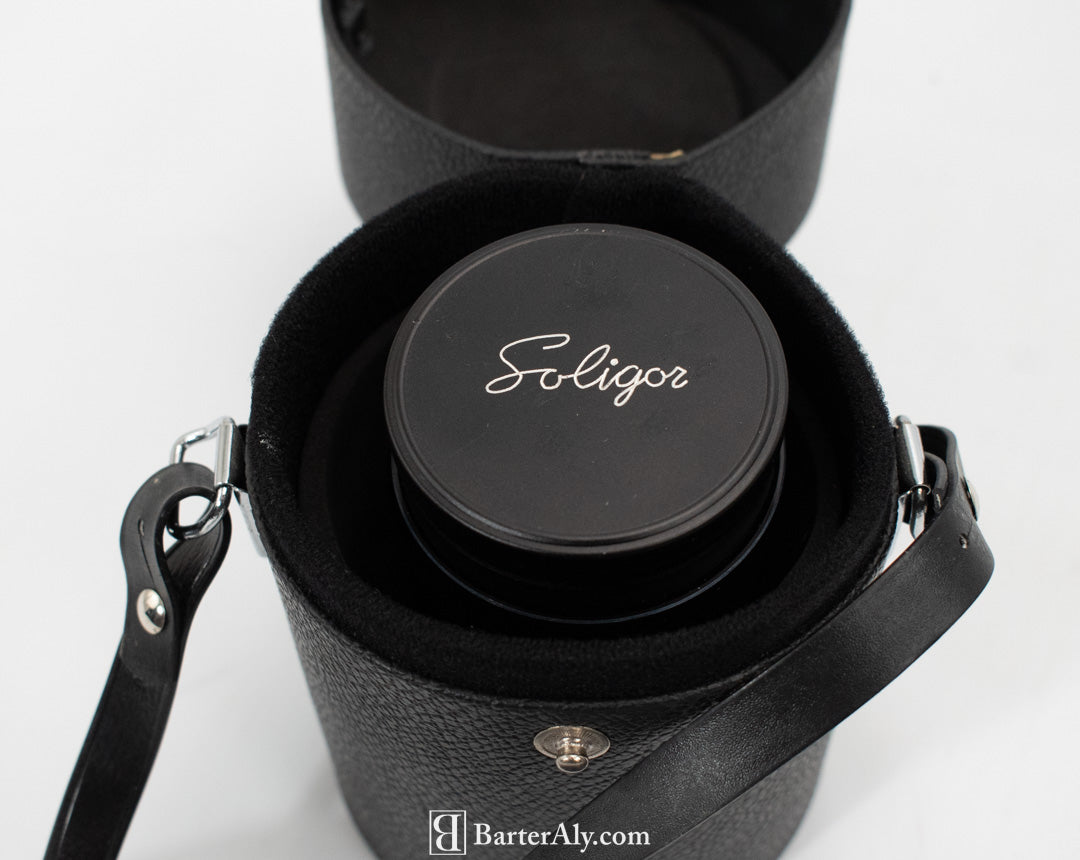 Vintage Soligor Camera Lenz F 135 MM Japanese No. 680665 Black with Case Used