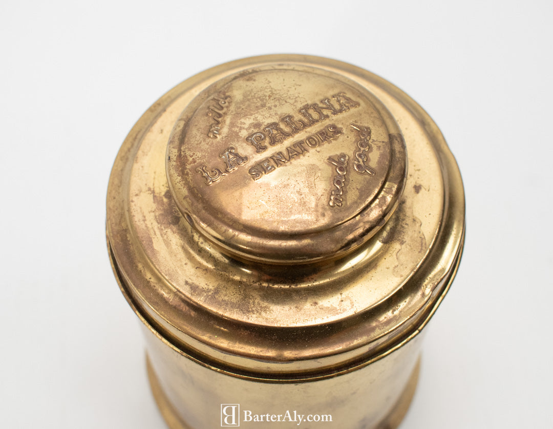 LA Palina Senators Mild Gold Dry Can Metal Vintage Tin Used