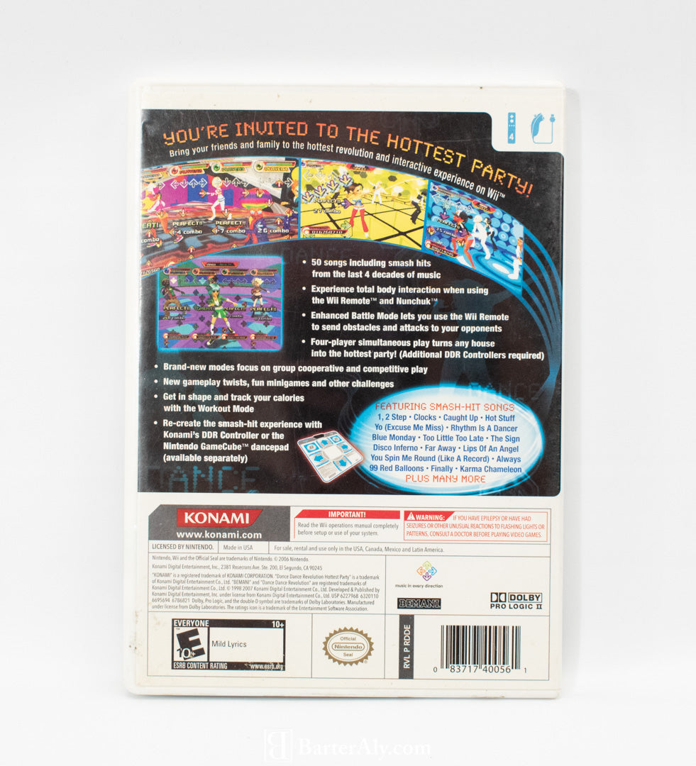 Dance Dance Revolution Hottest Party Wii Used Nintendo Video Game