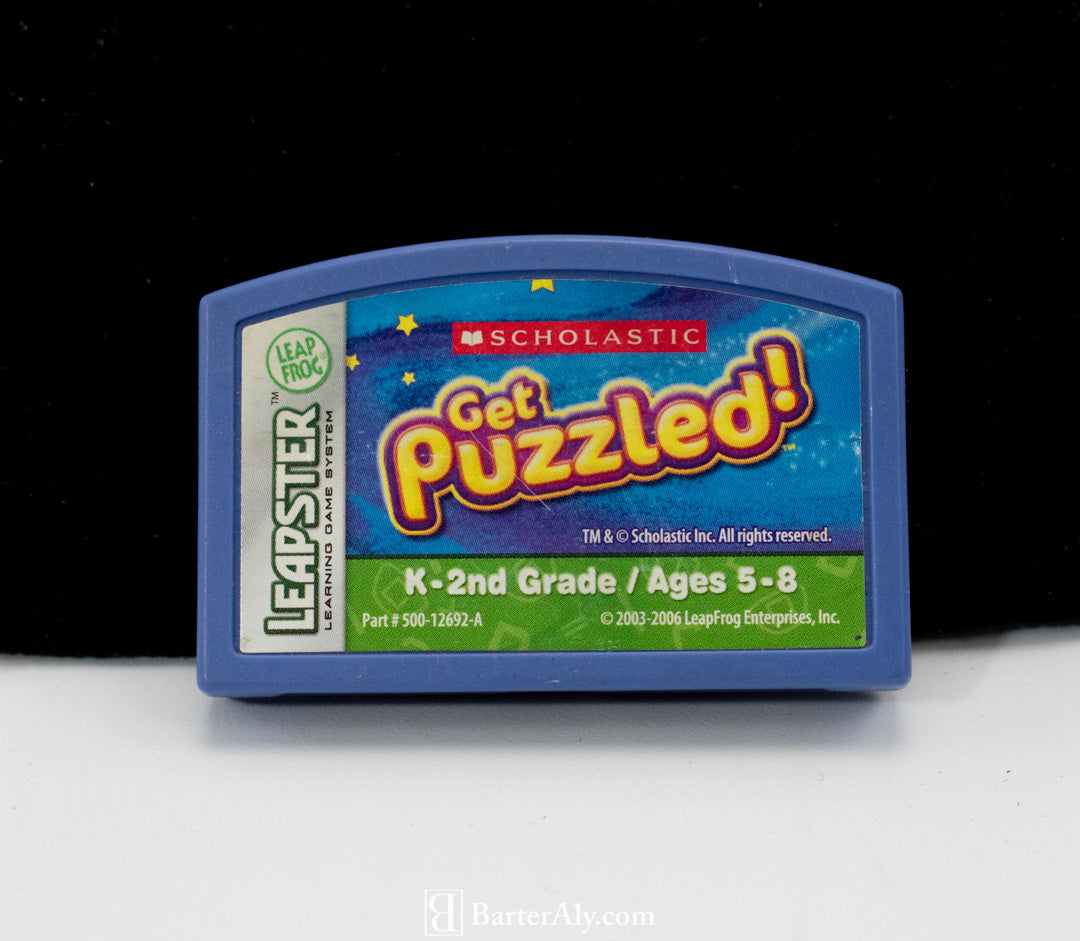 LEAPFROG Leapster Get Puzzled! Game Scholastic K-2nd Grade Age 5-8 Spelling Math