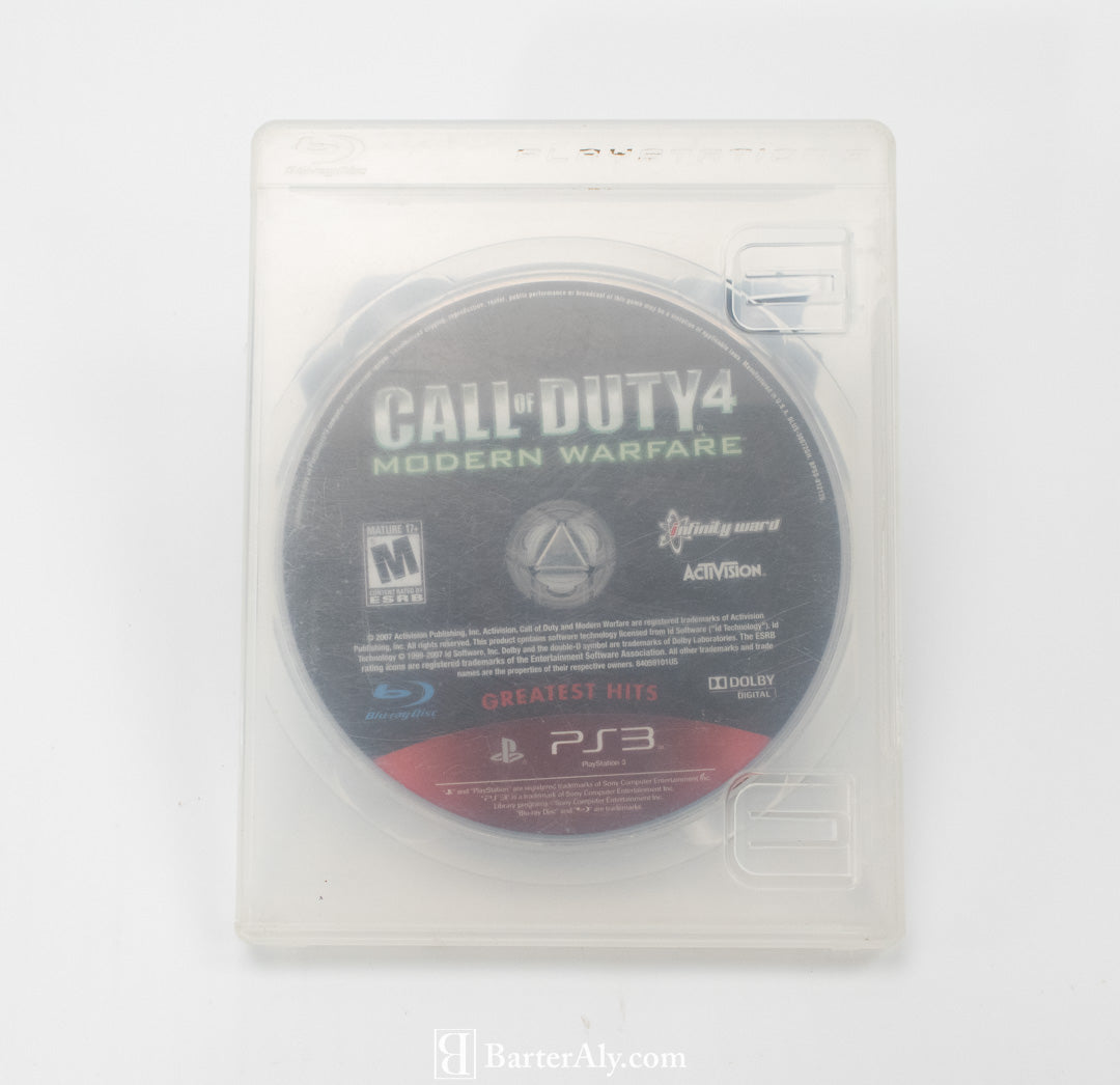 Sony Playstation 3 Video Game Call of duty 4 Modern Warfare USED