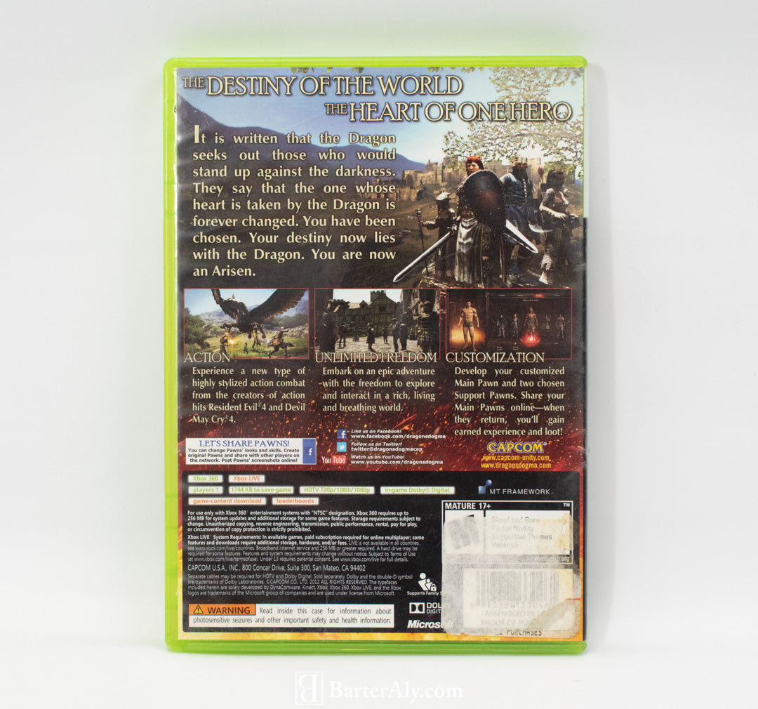 Xbox 360 Video Game Dragons Dogma Used Game USED