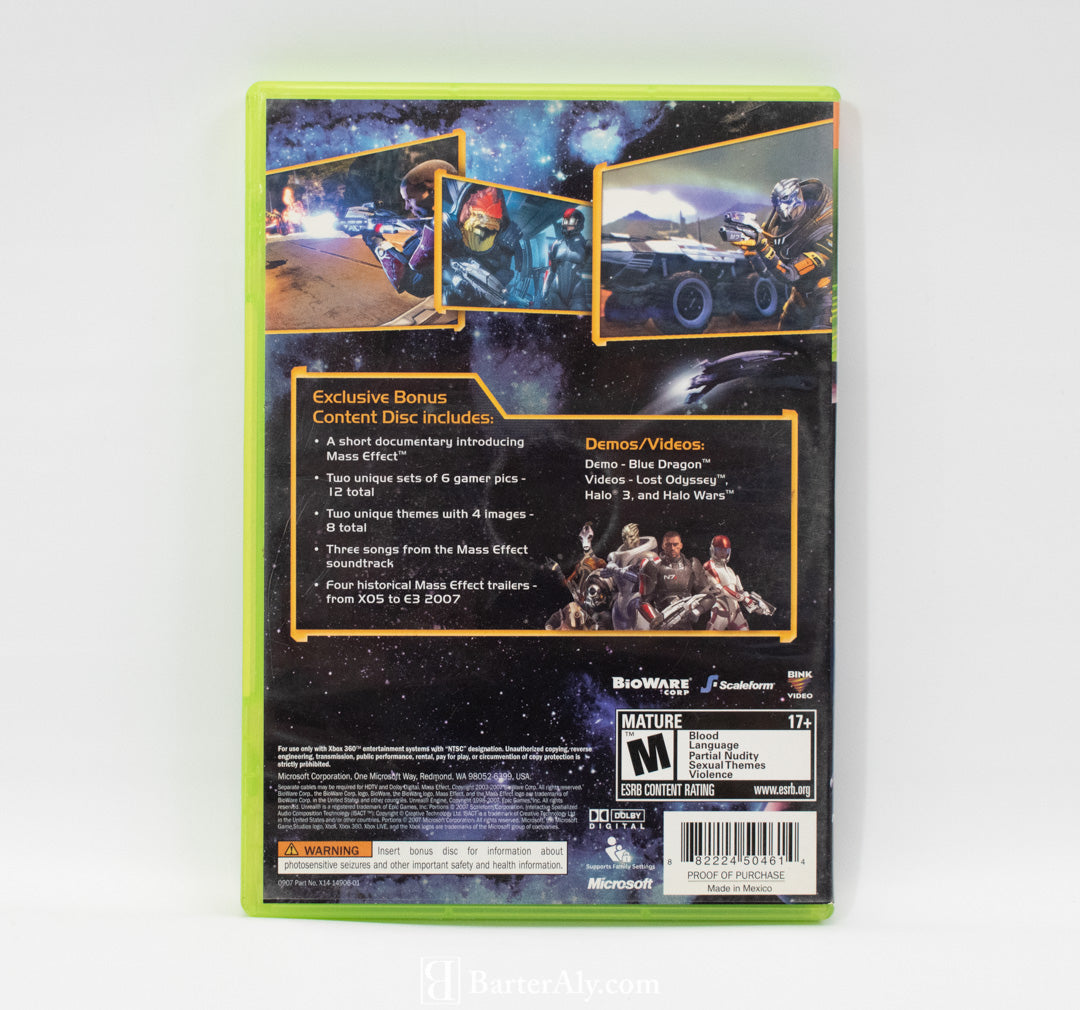 Xbox 360 Video Game Mass Effect USED Microsoft