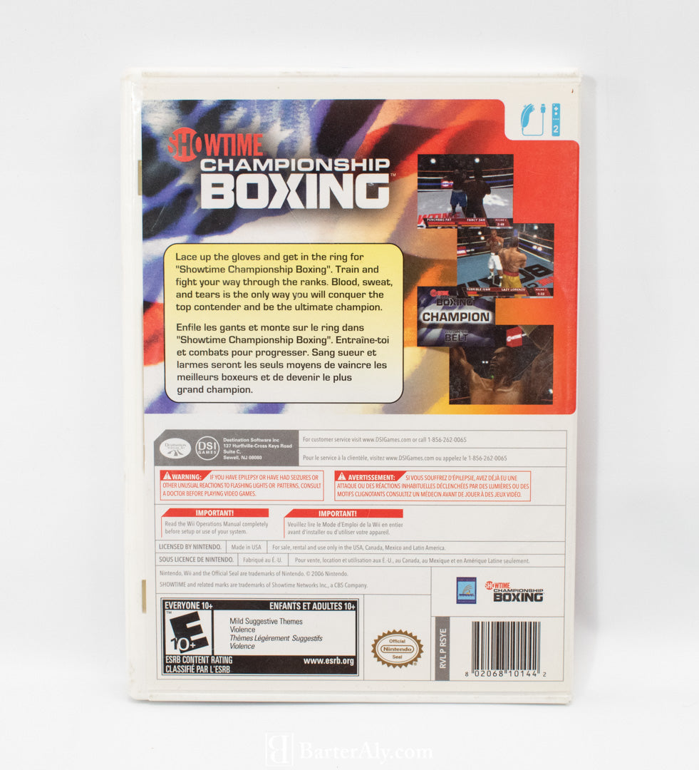 Show Time Championship Boxing Wii Used
