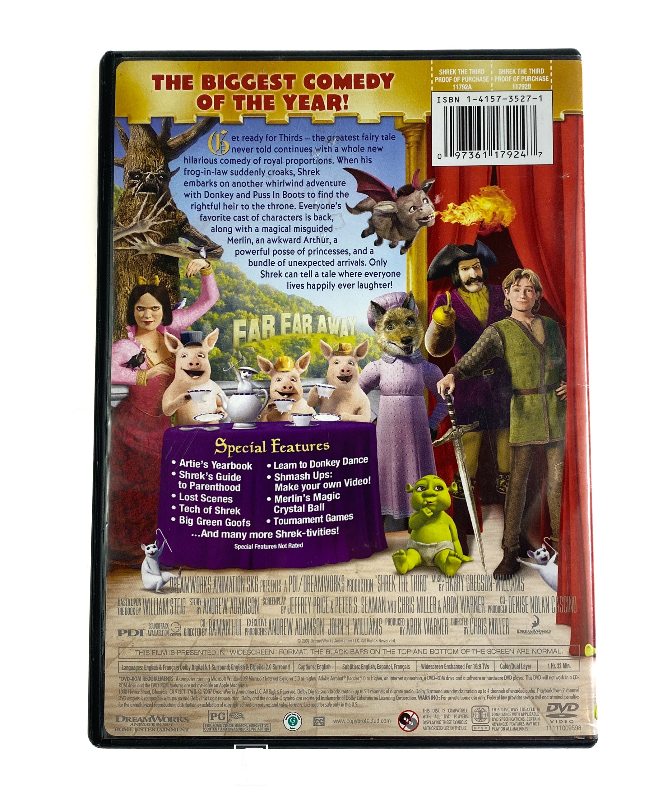 Shrek The Third Dvd Movie Used