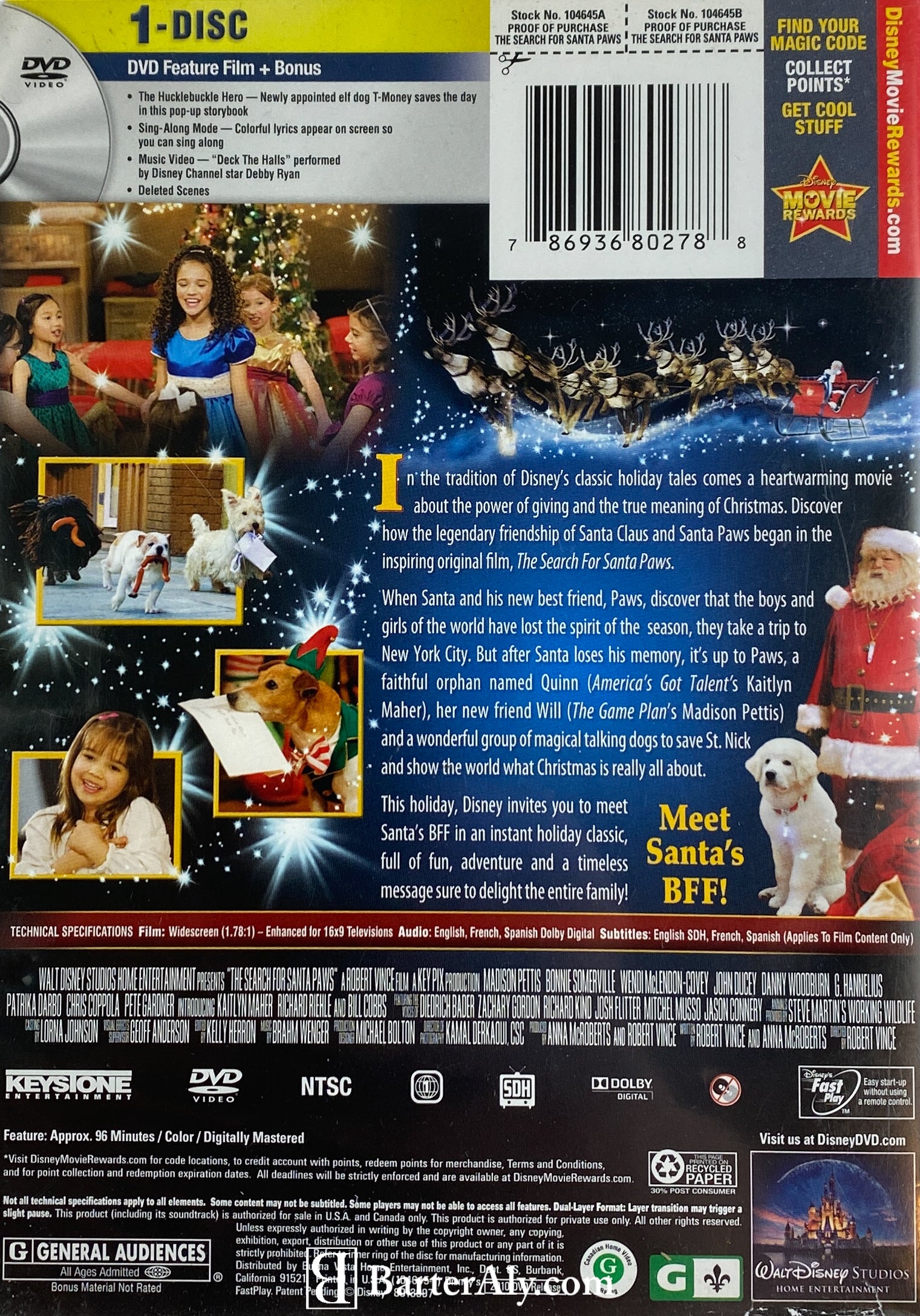 Santa Paws DVD The Search for Santa Paws Dvd Movie Used