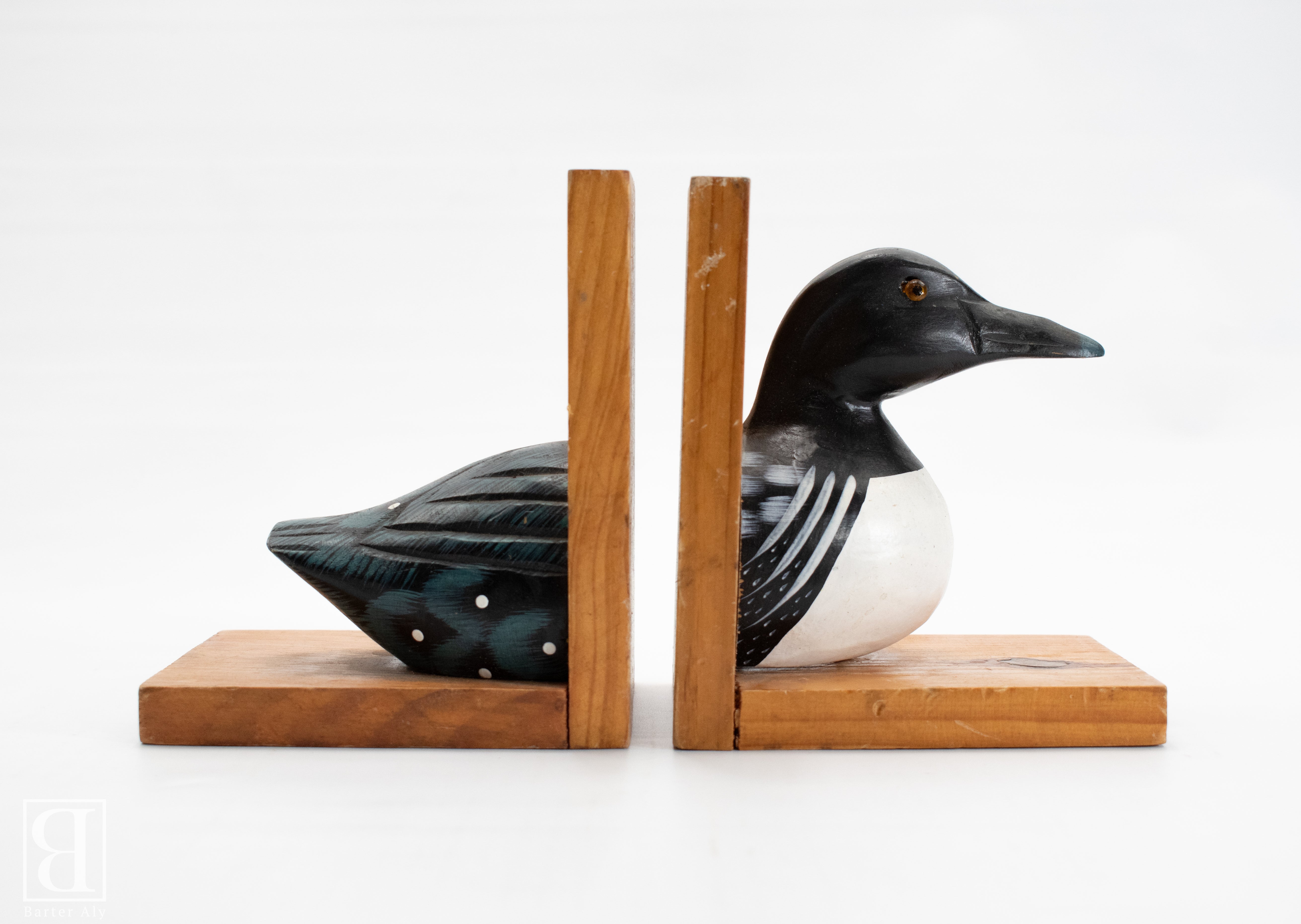 Book Holder Wooden Duck Book Stopper Used Vintage Book ends Display