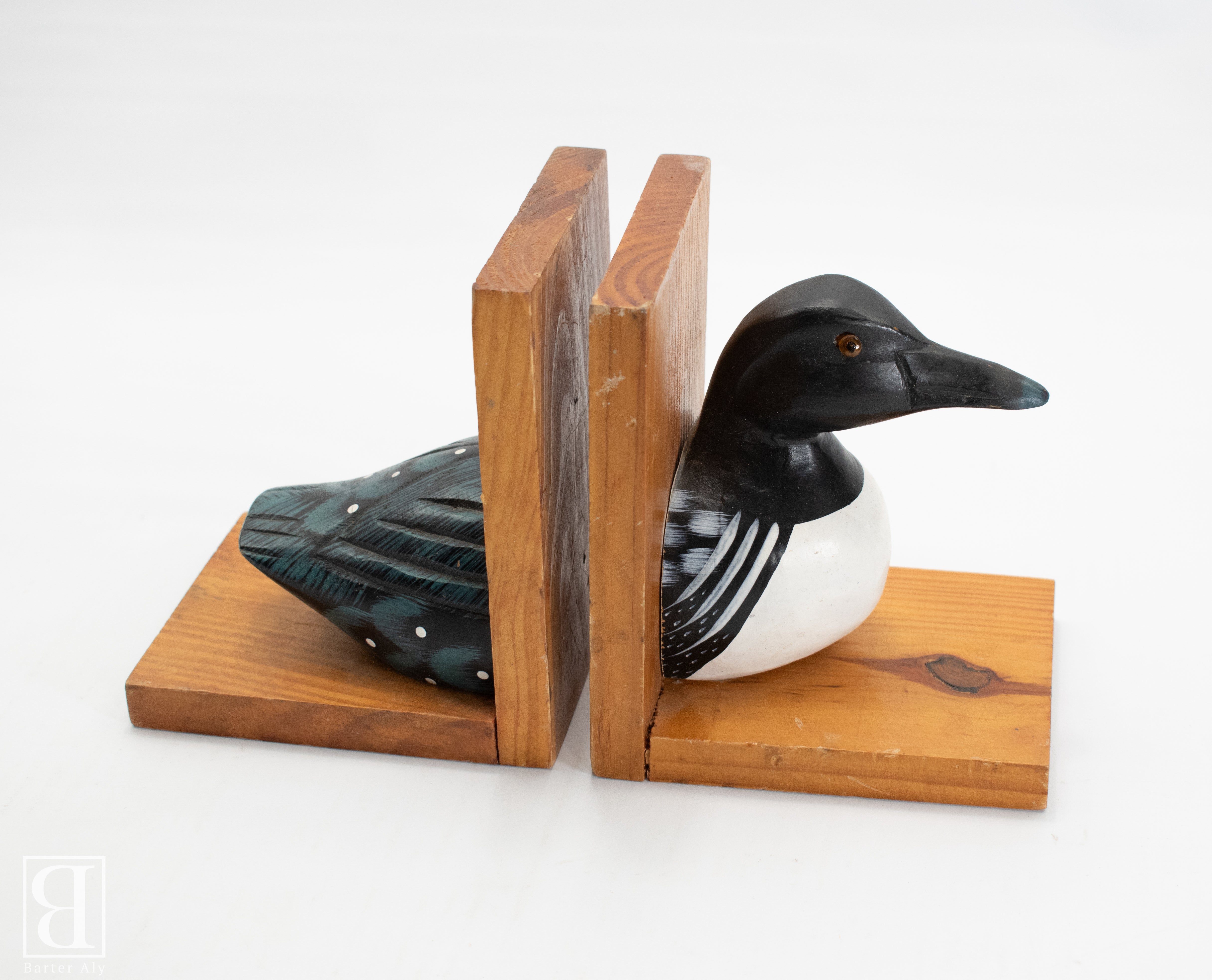 Book Holder Wooden Duck Book Stopper Used Vintage Book ends Display