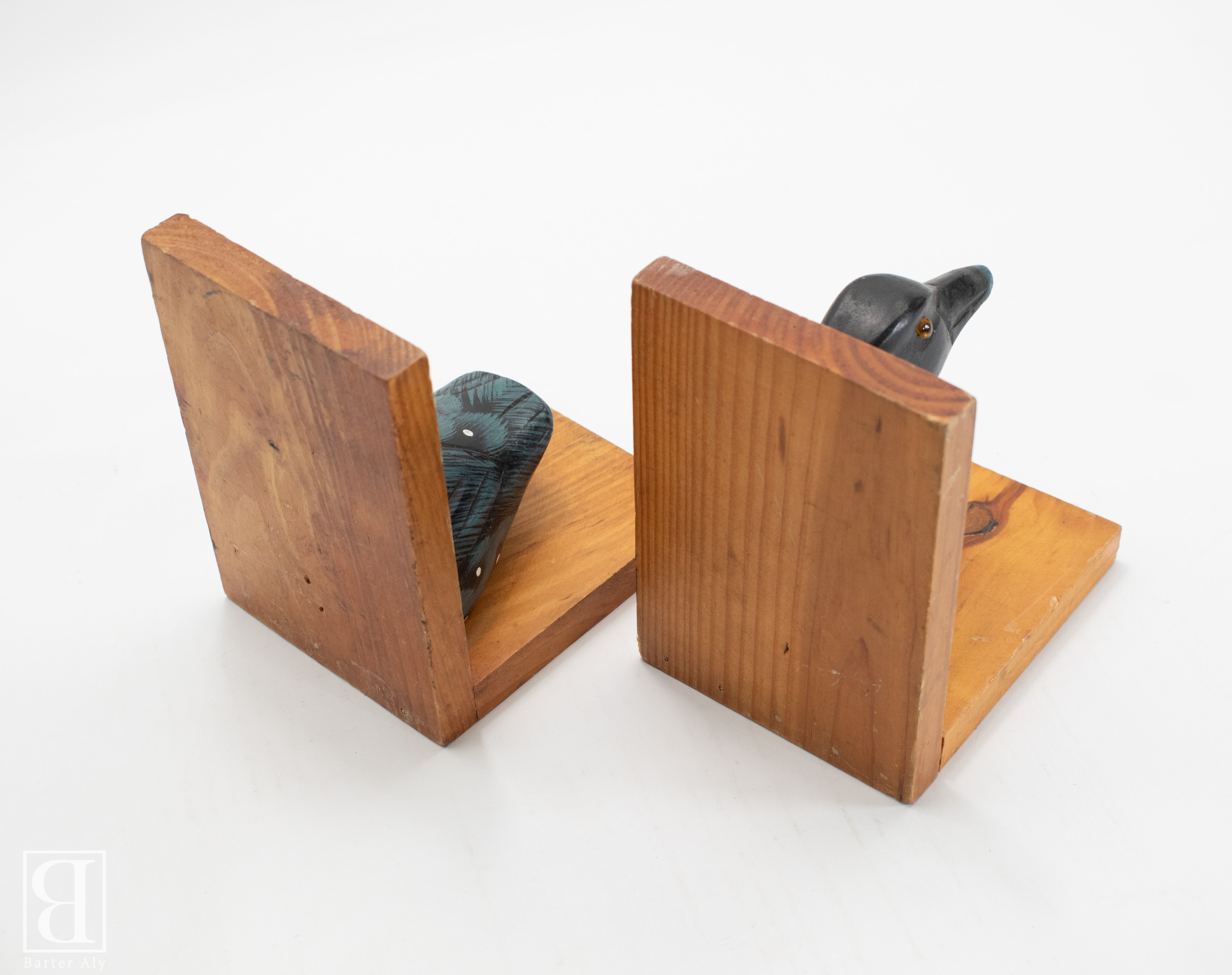 Book Holder Wooden Duck Book Stopper Used Vintage Book ends Display