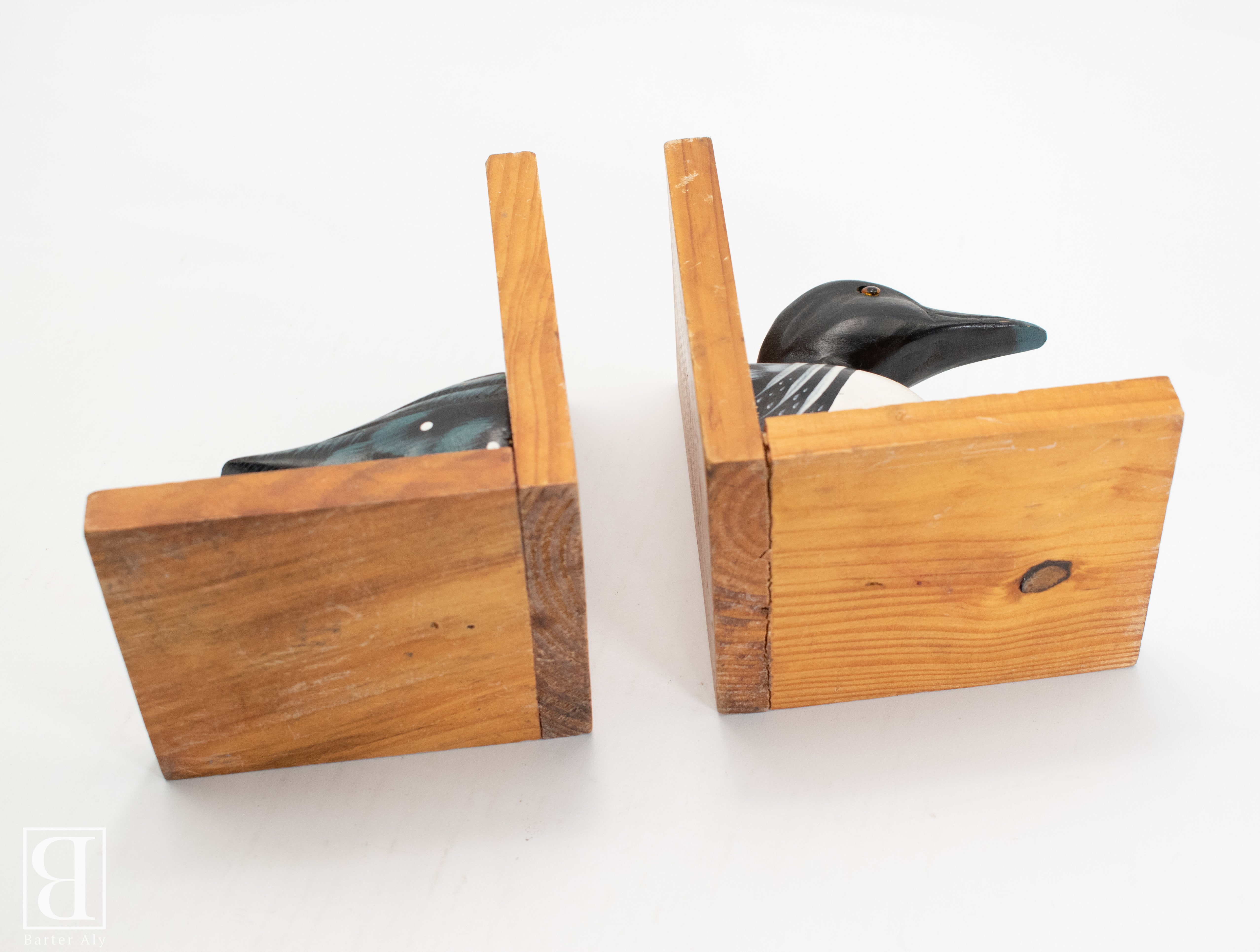 Book Holder Wooden Duck Book Stopper Used Vintage Book ends Display