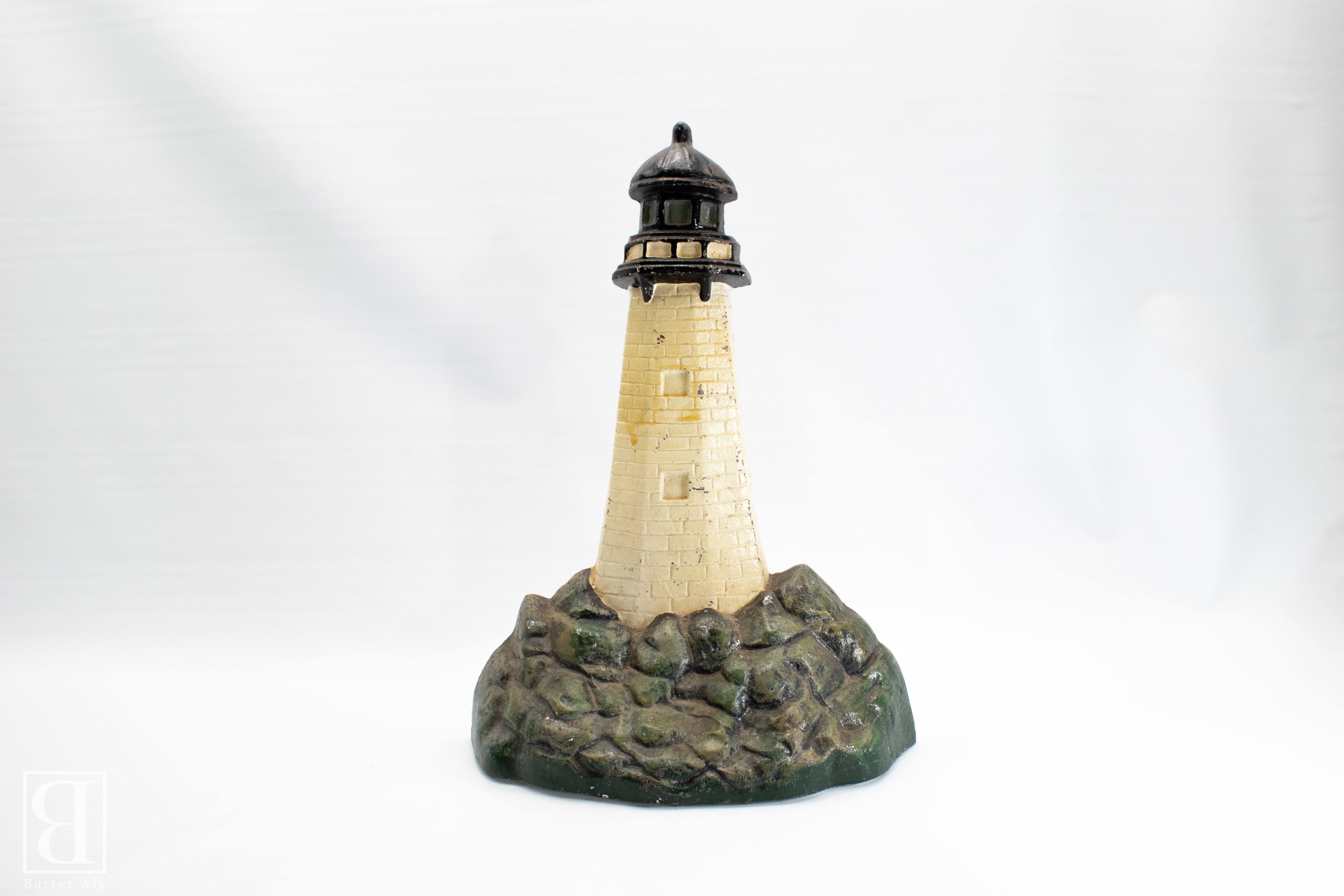 Cast Iron Light House Large 15 inch Used Home Decor Beach Ocean Decorative