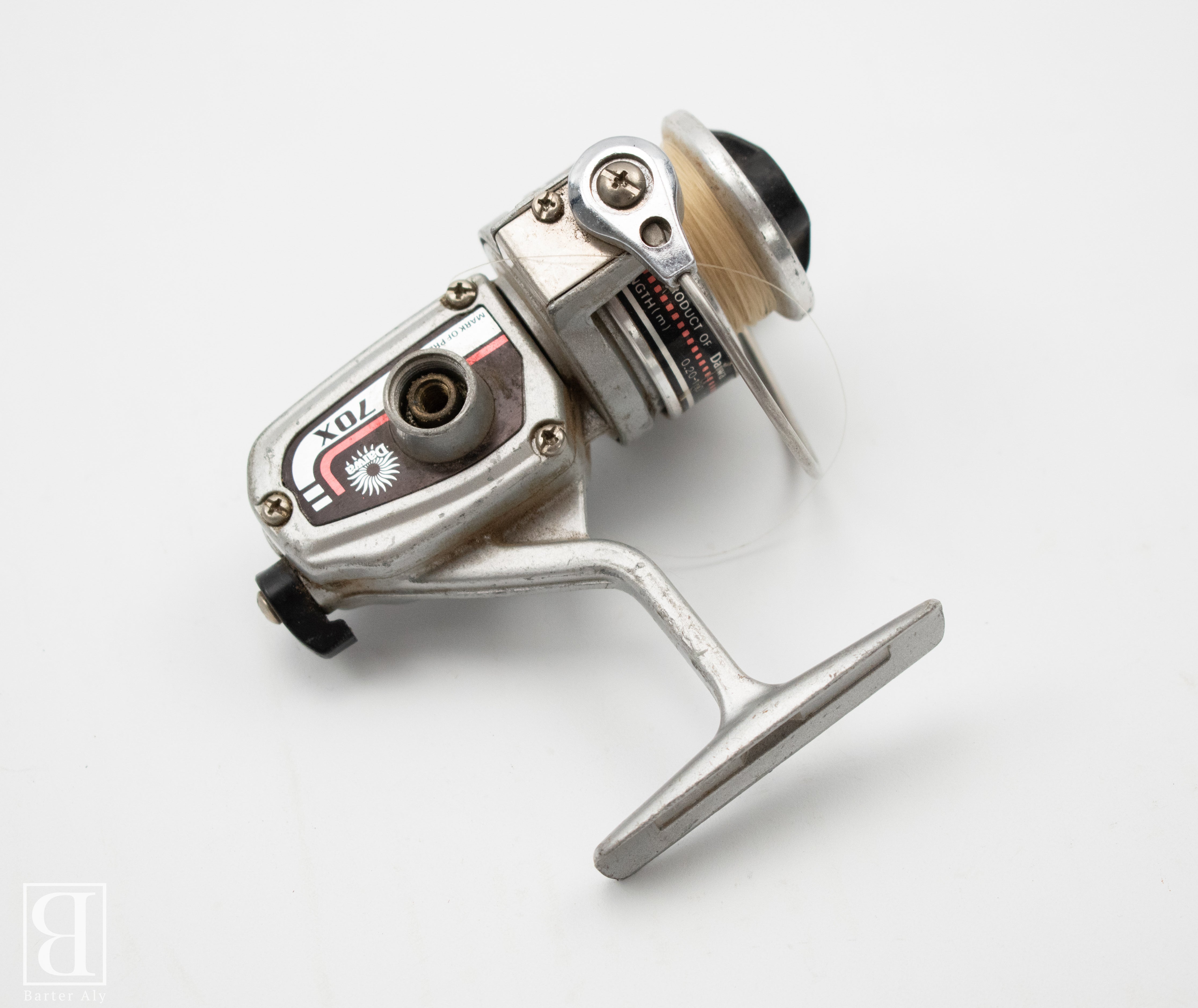 antique diawi spinning combo Fishing Reel Vintage Used 4inch Silver DAIWA 70X SPINNING REEL MADE IN