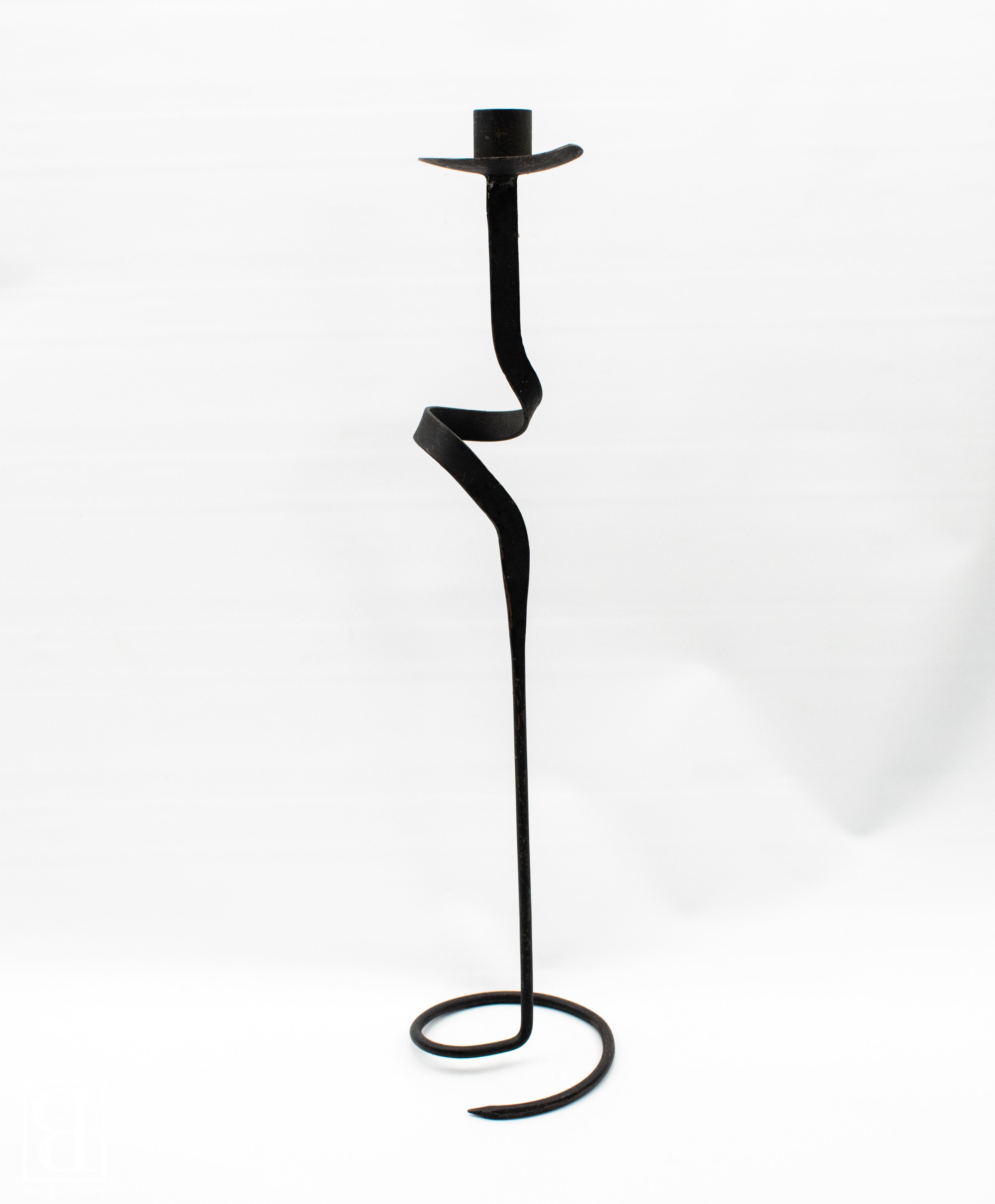 Metal Candle Yard Lawn Decor Standing Candle Holder Black Used
