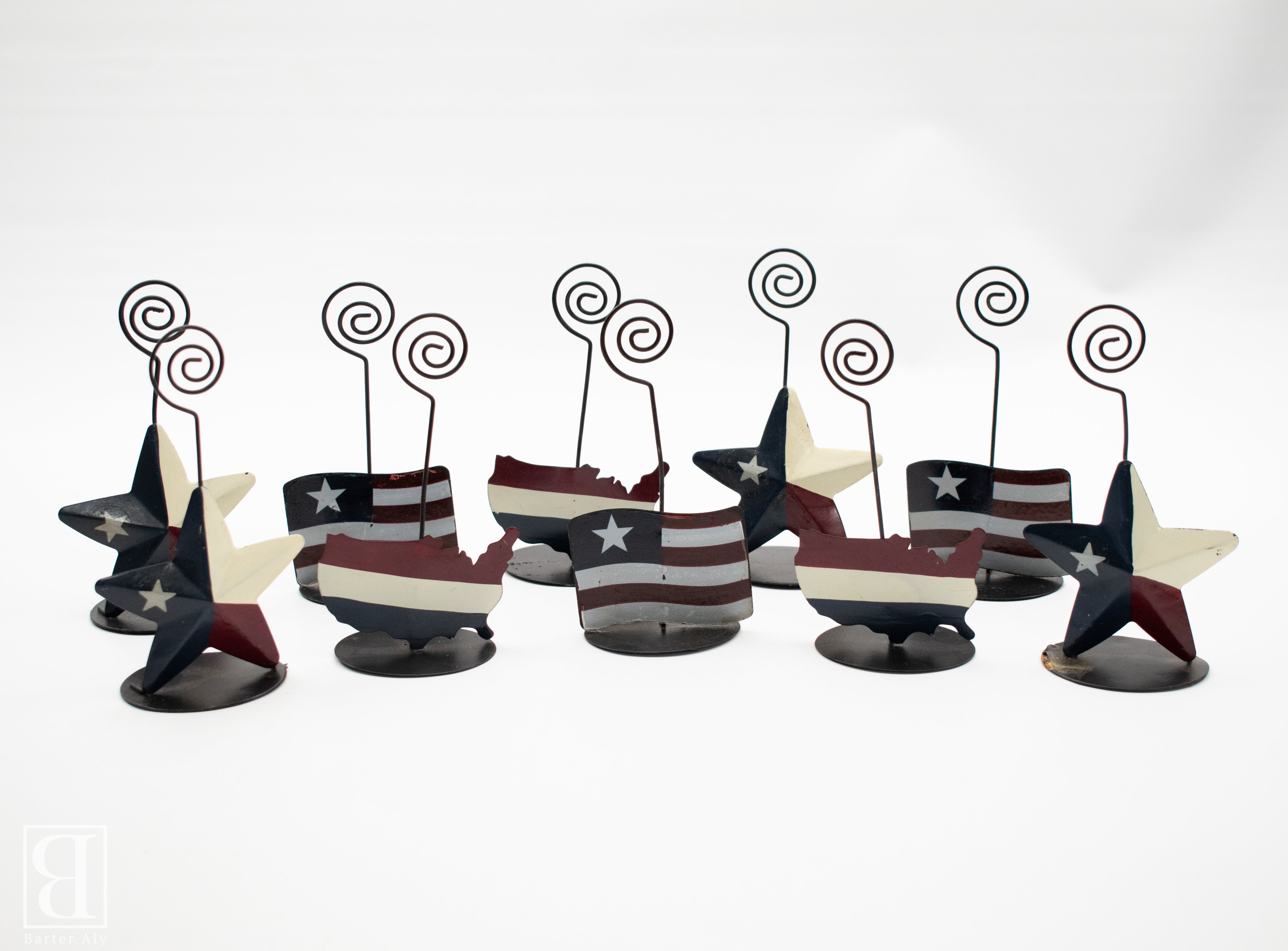 Texas Detractive Metal USA Pride 4th of July Decor Used Lot of 10