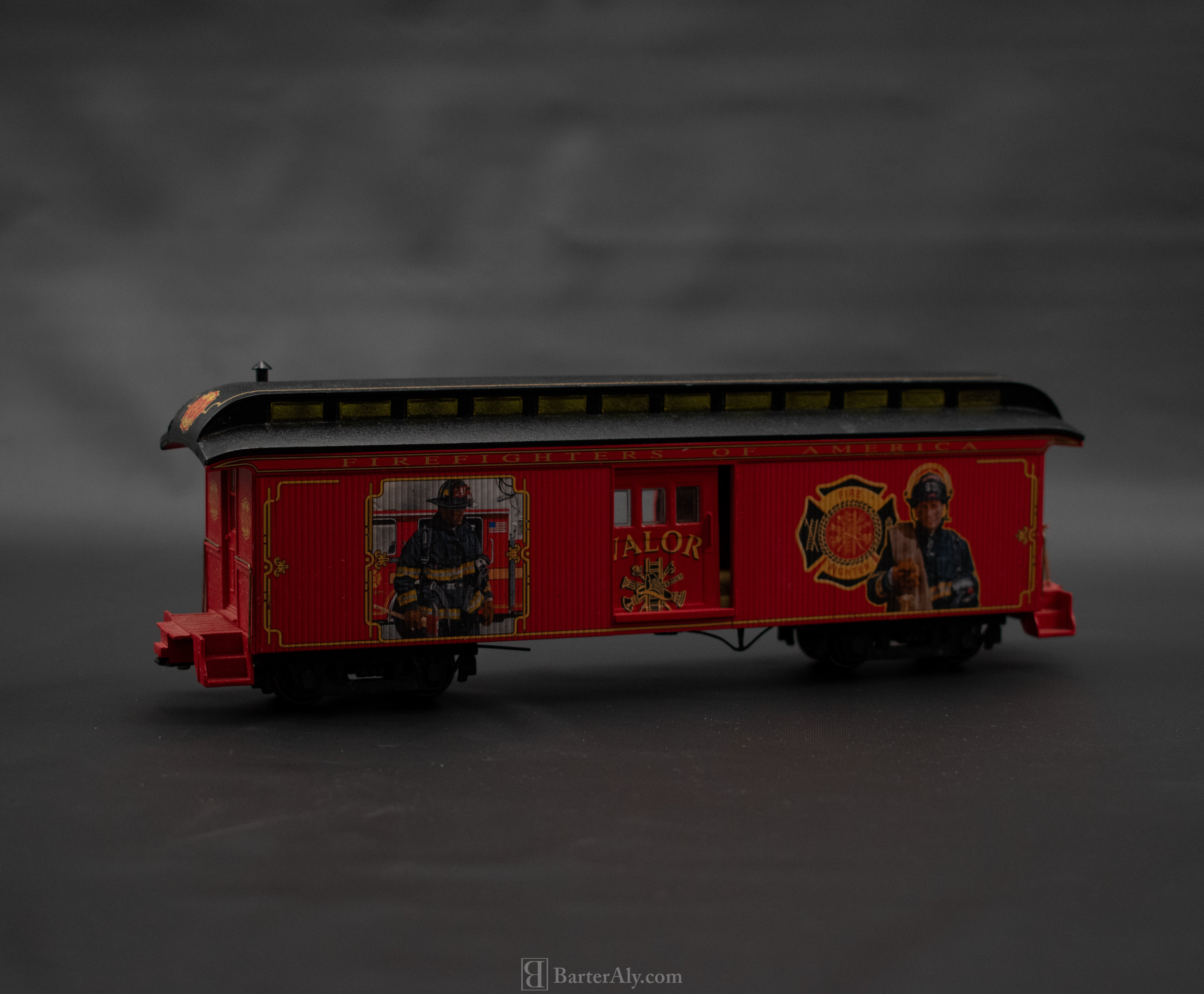 Fire Fighters of America Red Model Train  Hawthorne Village 6inch