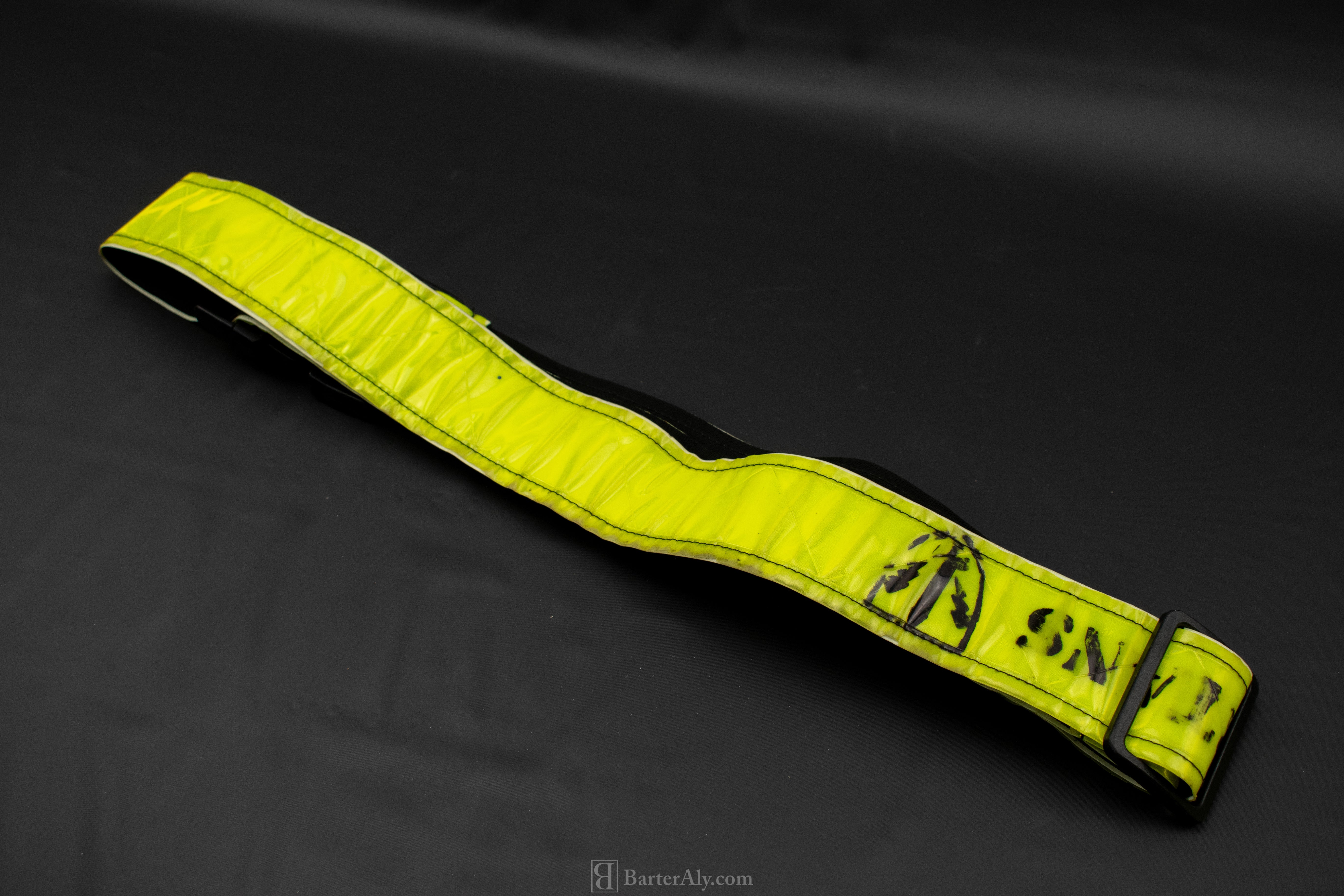 Reflective Safety Belt Yellow Neon Green Used PT Belt Workout
