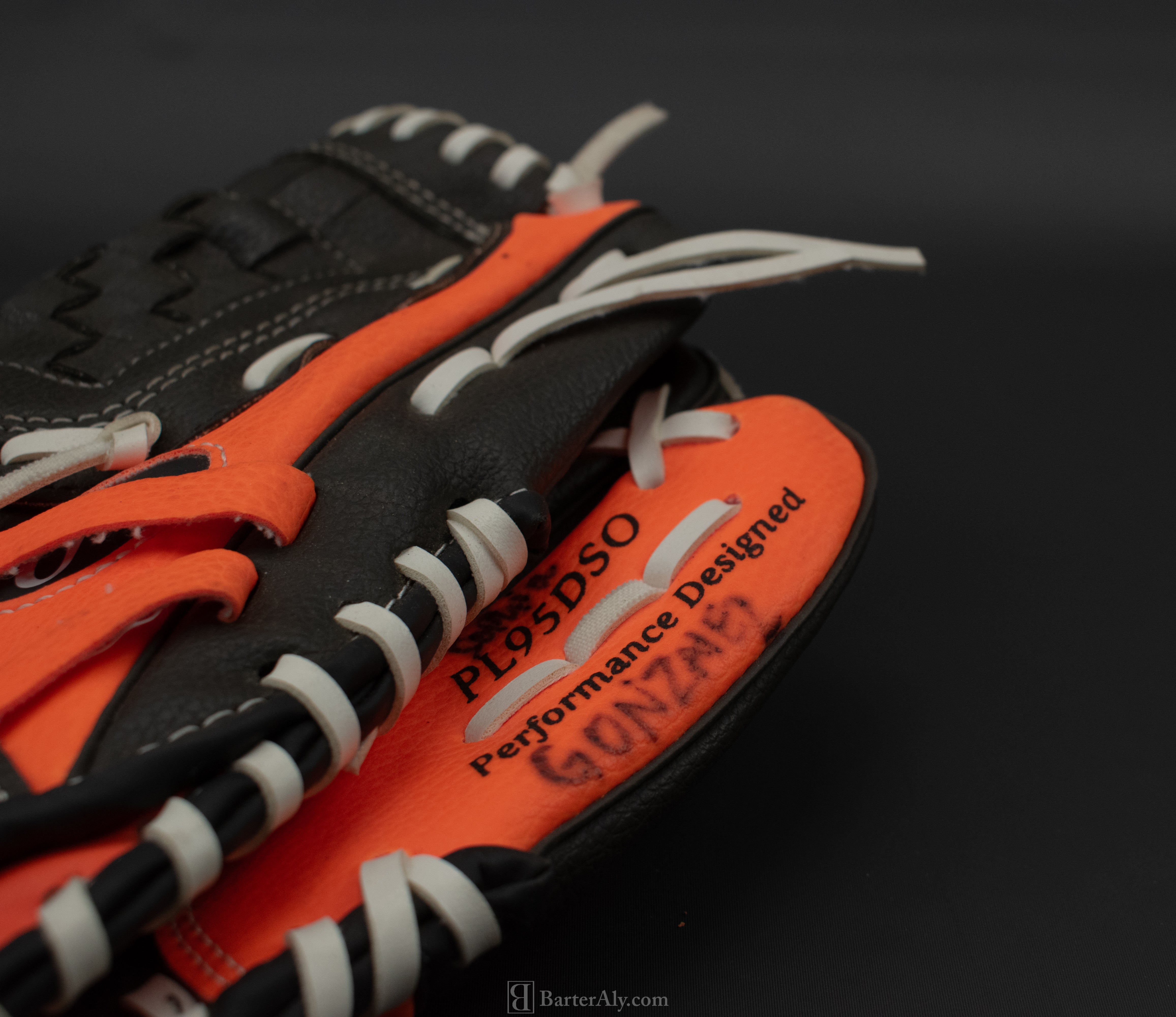 Rawlings Right Hand Baseball Glove Kids PL95DSO Black and Orange ESBH5 10in