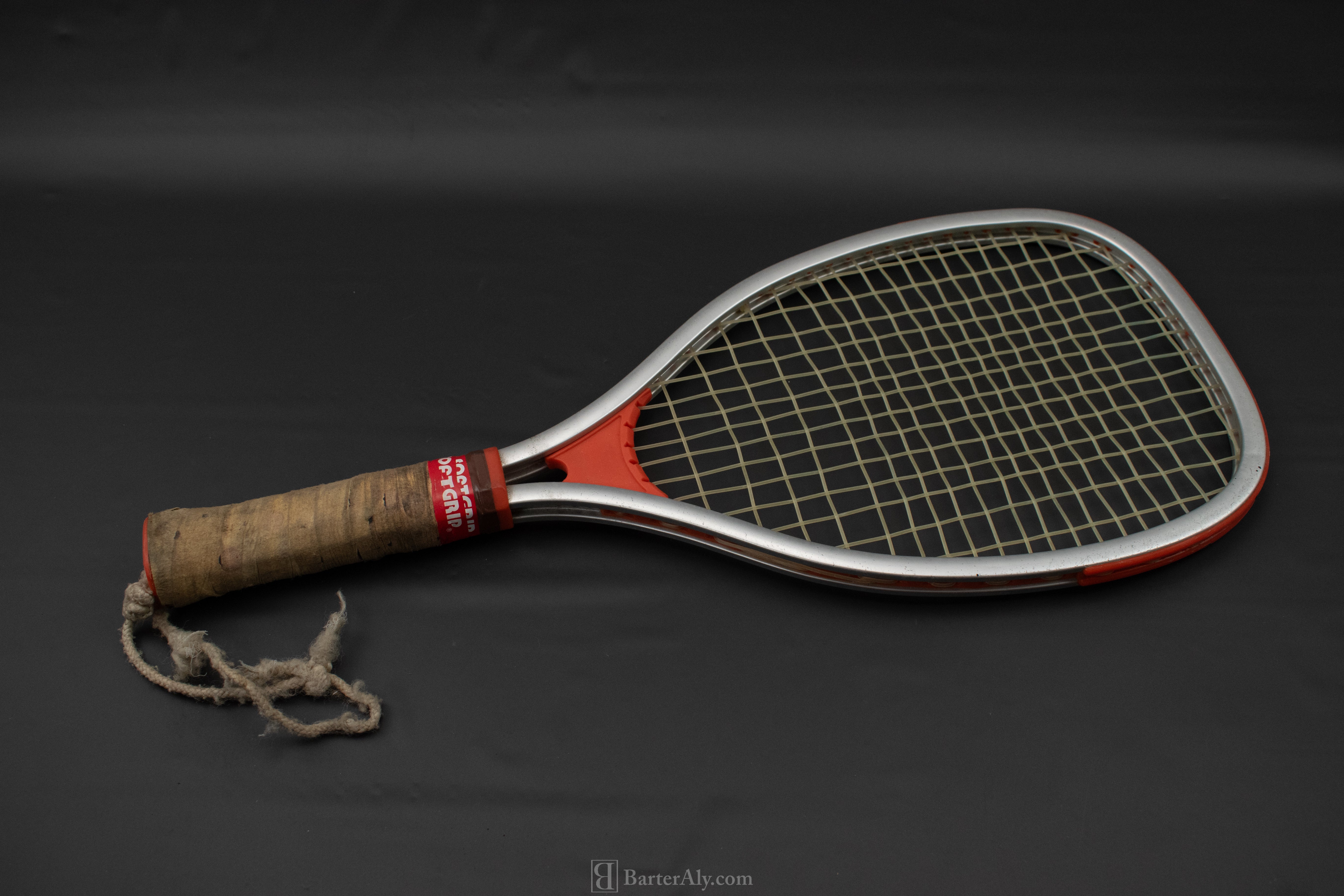 Vintage Ektelon Racketball Racket Raquette With Sleeve Used Soft Grip Orange 8.3