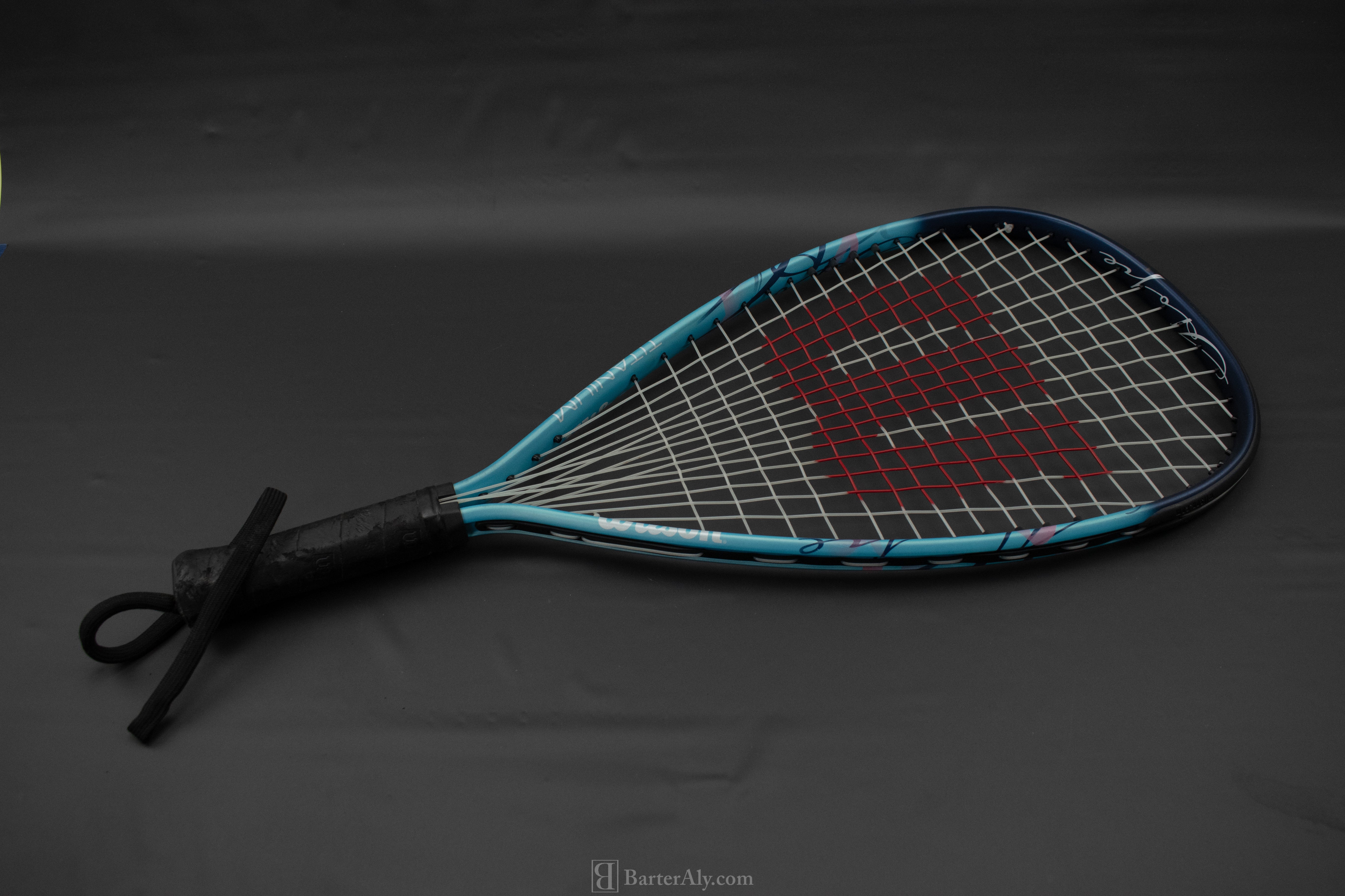 Wilson Titanium Women's Hope Tennis Racket Blue Breast Cancer 3 7/8 Grip XS Wit