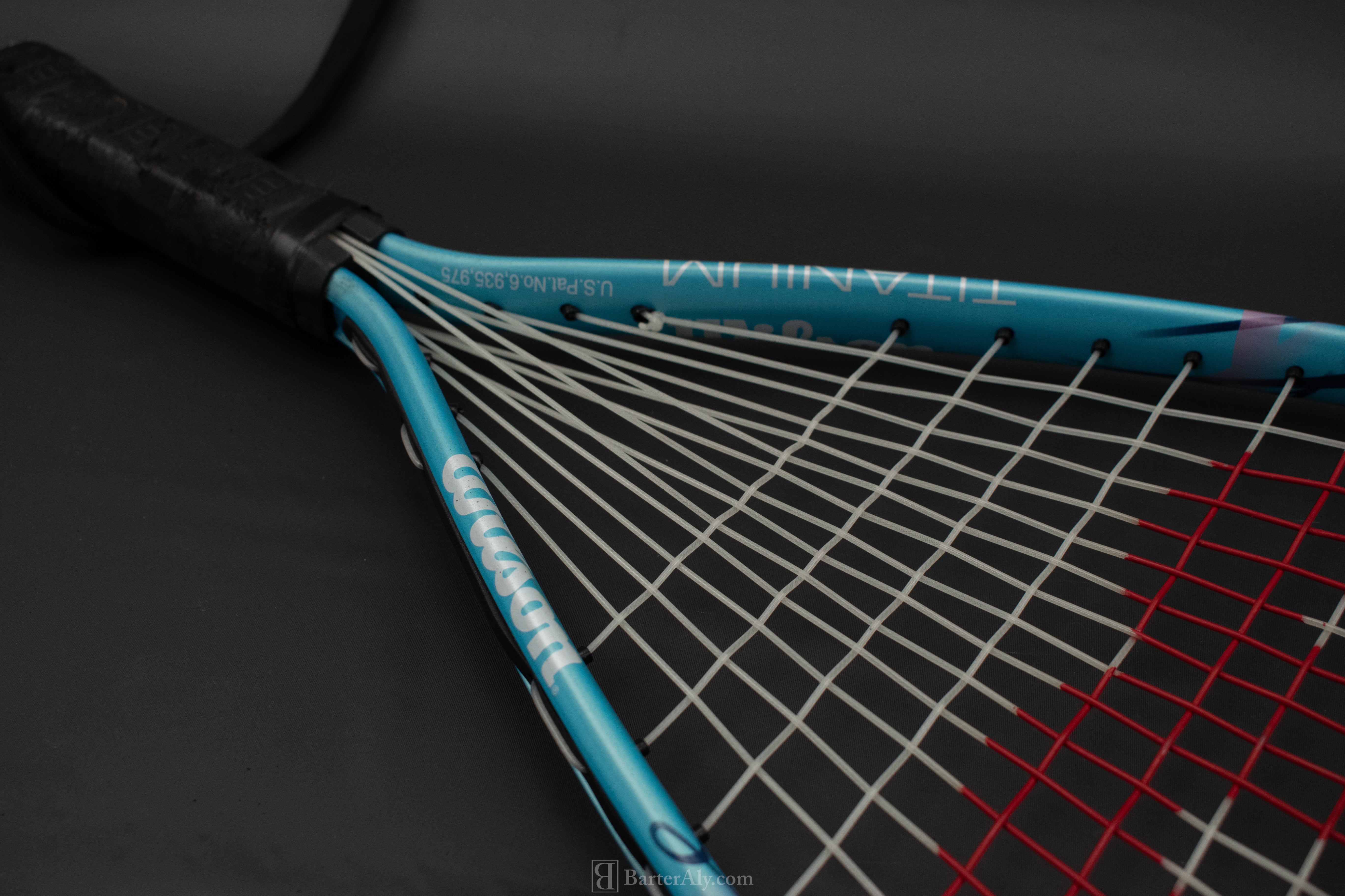 Wilson Titanium Women's Hope Tennis Racket Blue Breast Cancer 3 7/8 Grip XS Wit