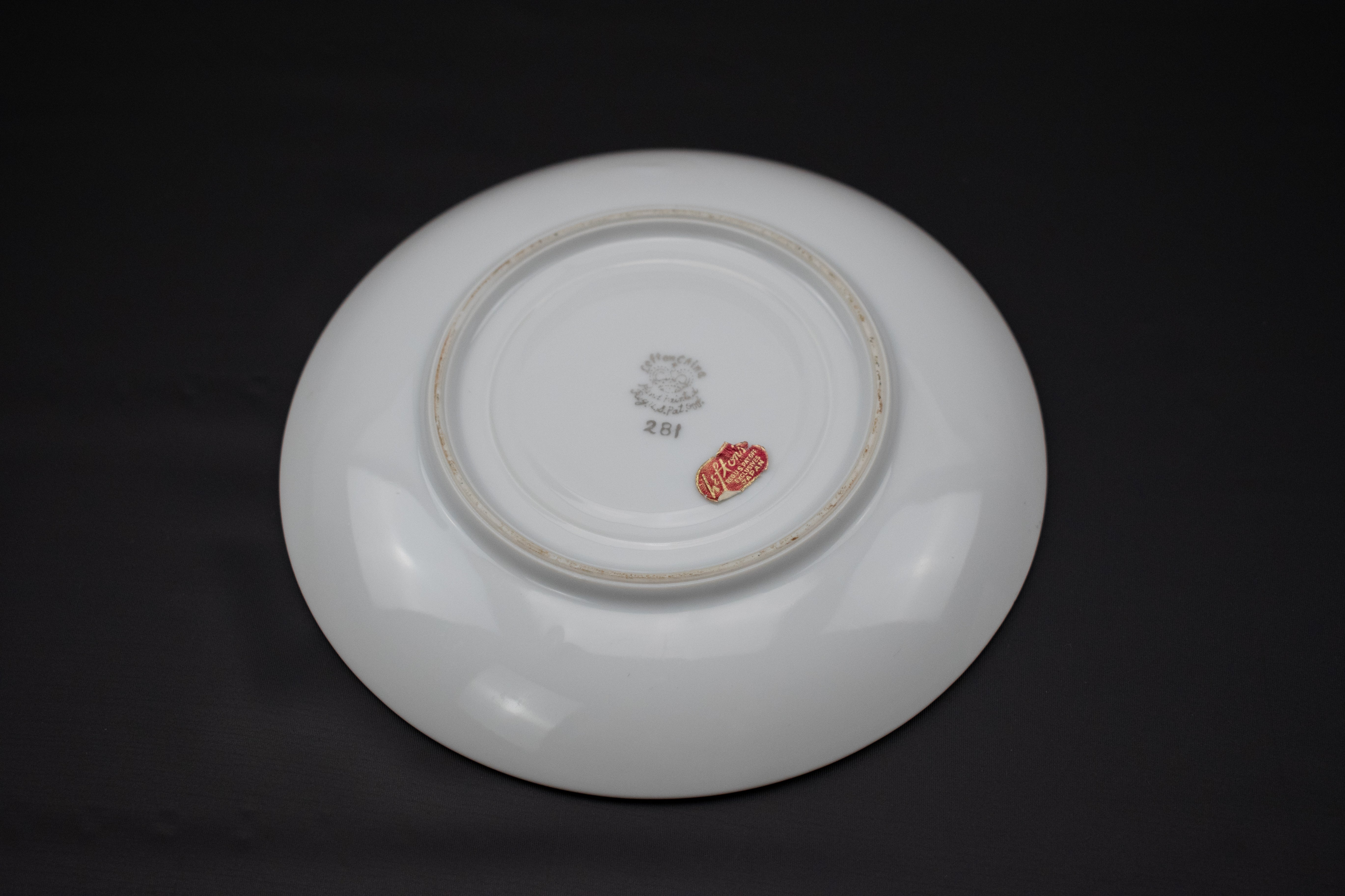 Small plate decor gift Silver white 5 1-2