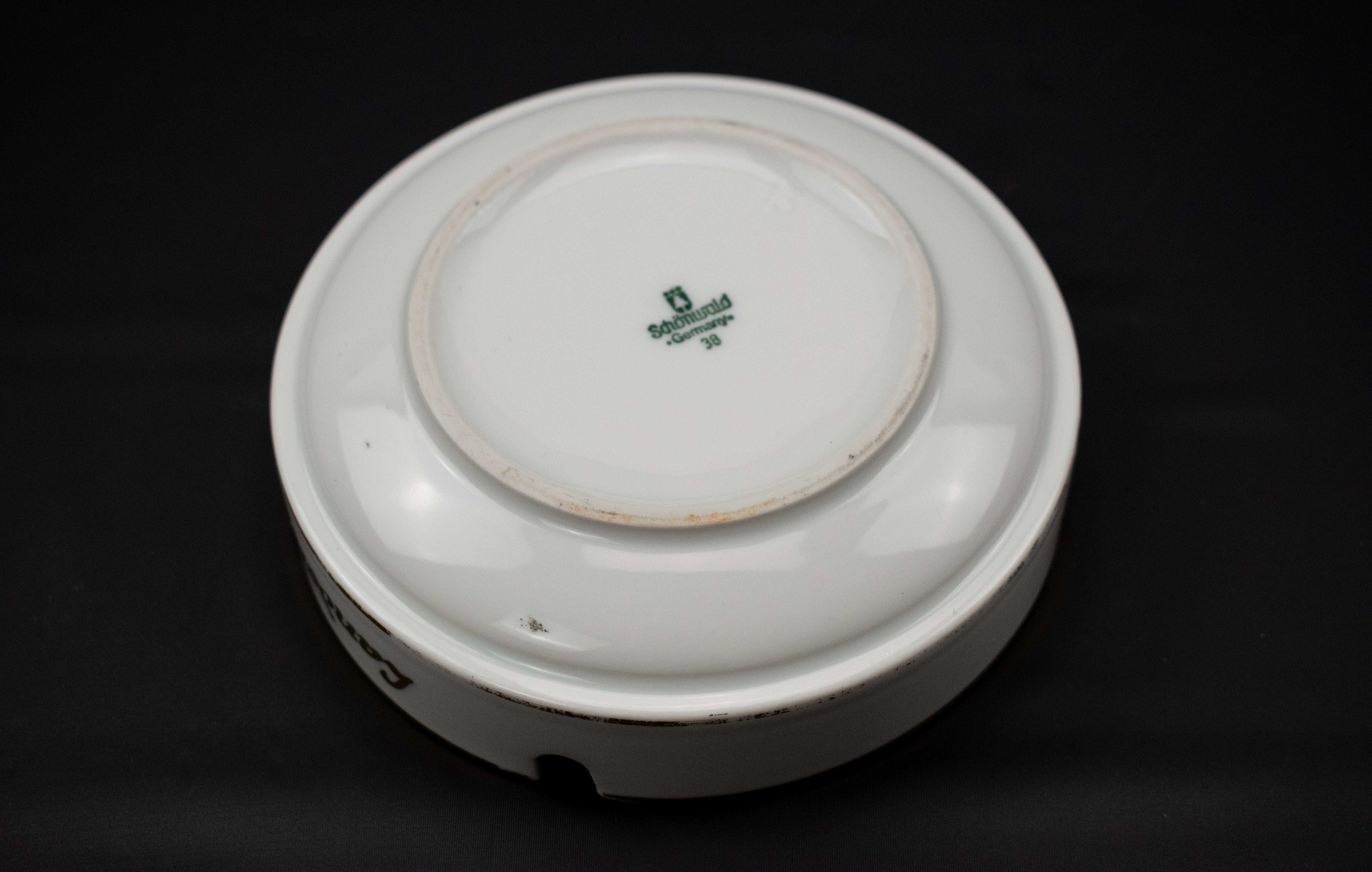 Germany Ashtray Landstuhi Pfalz White Ash Bowl 4in Landstuhi Germany Used