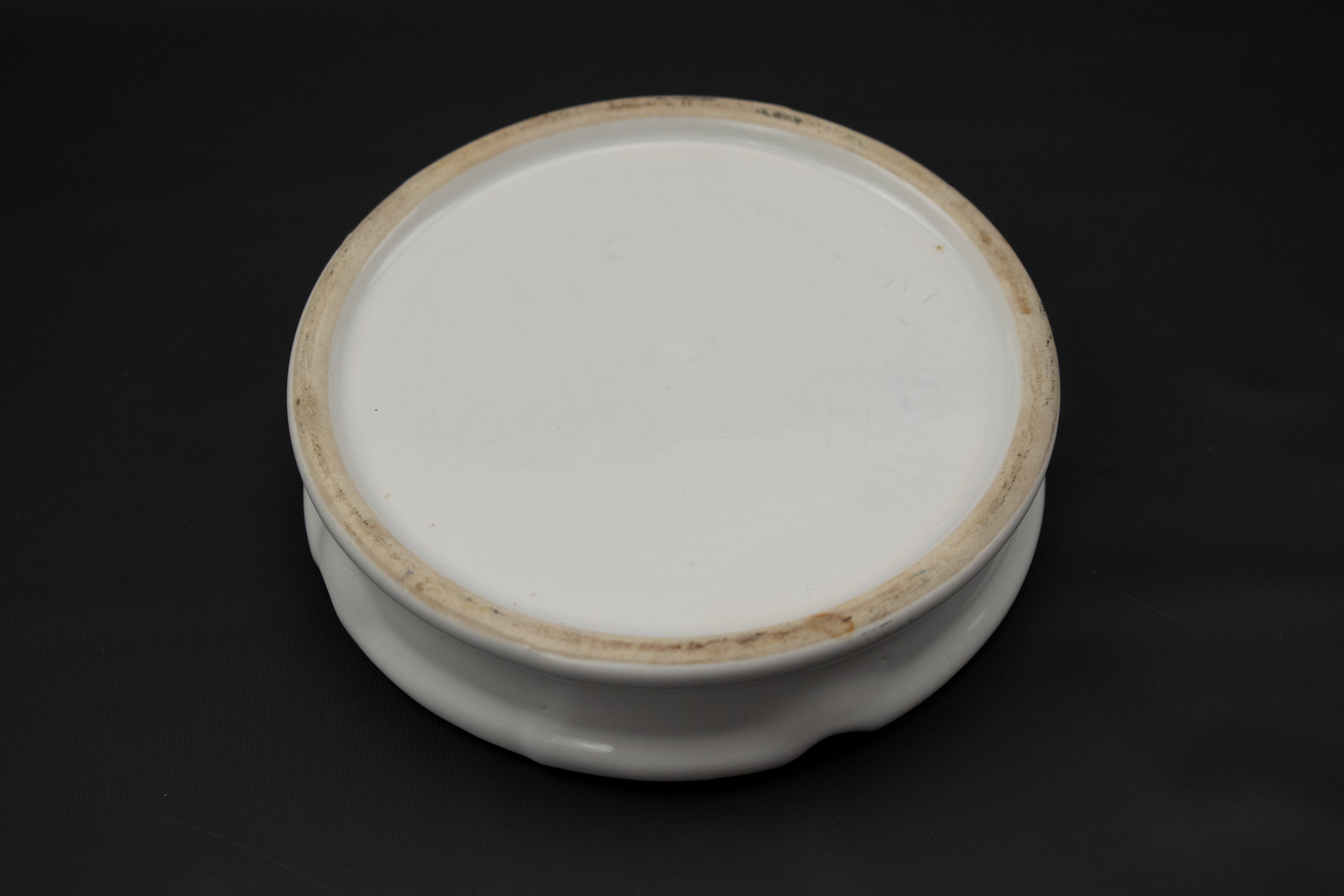 San Diego Ash tray used Vintage white Smoking tray 5x5