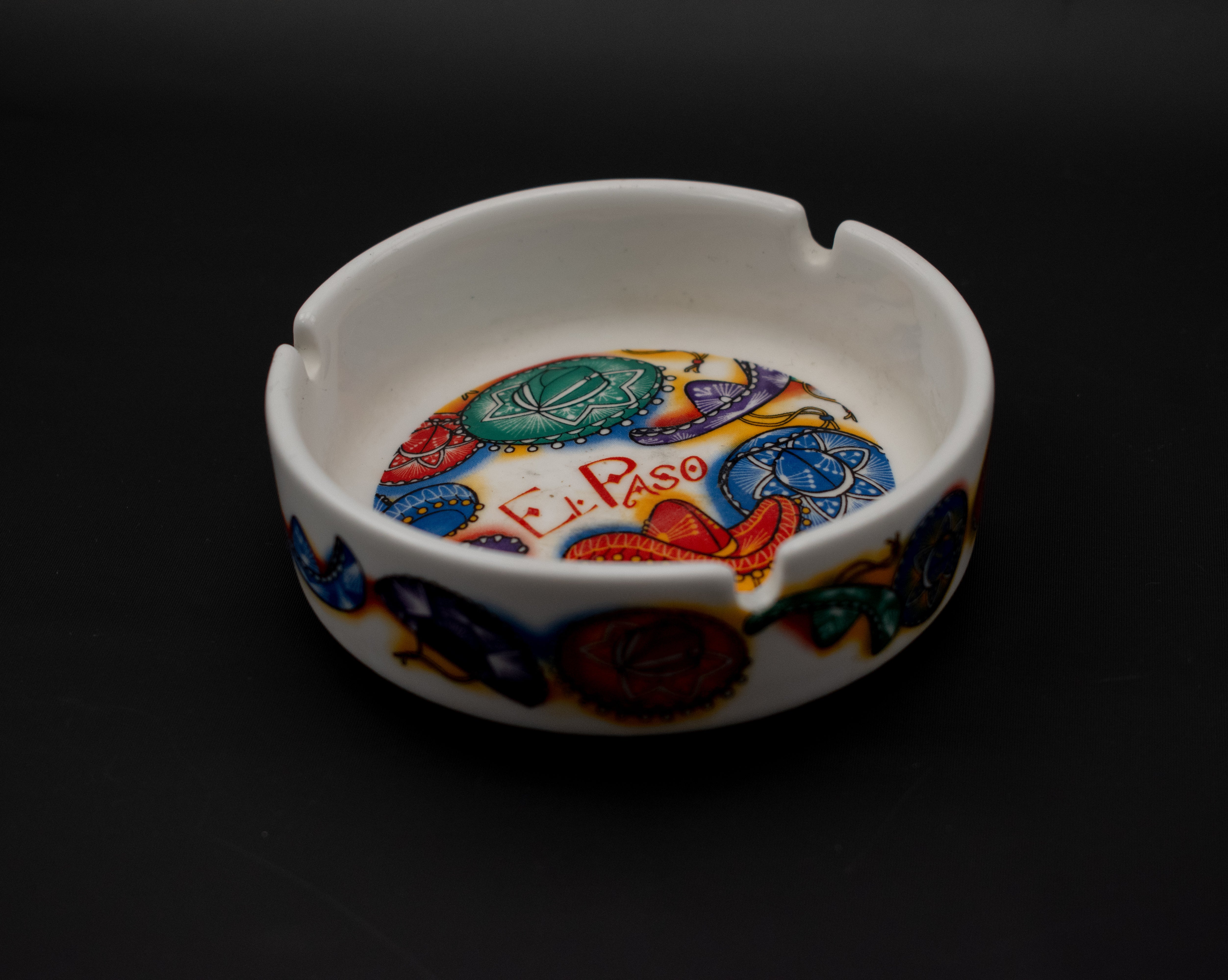 El Paso Ash tray Used Vintage Ashtray Mexican Hat Party 4 inch