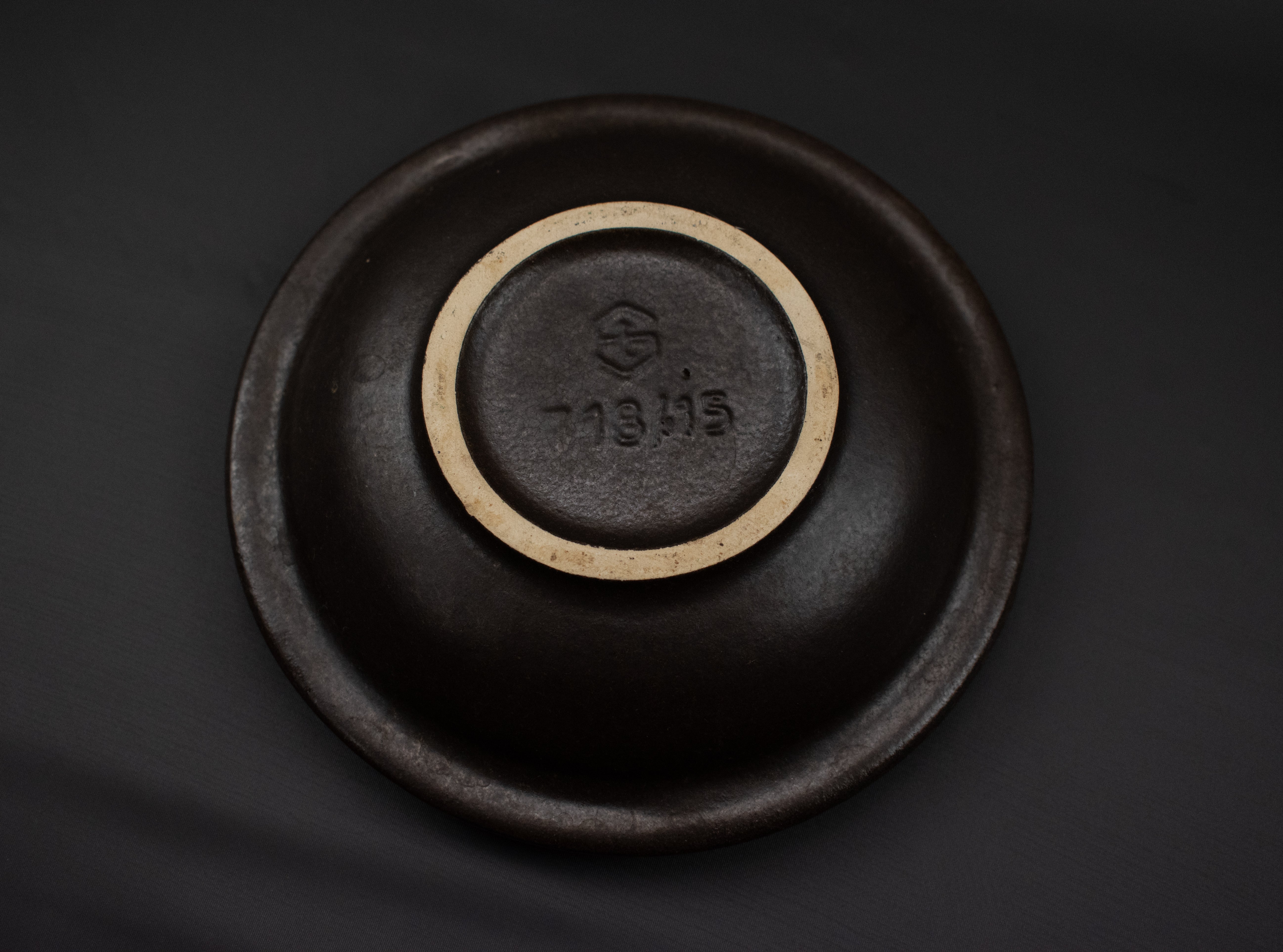 Vintage Ashtray 718 / 15 Brown Clay Ash Bowl Used 6 inch