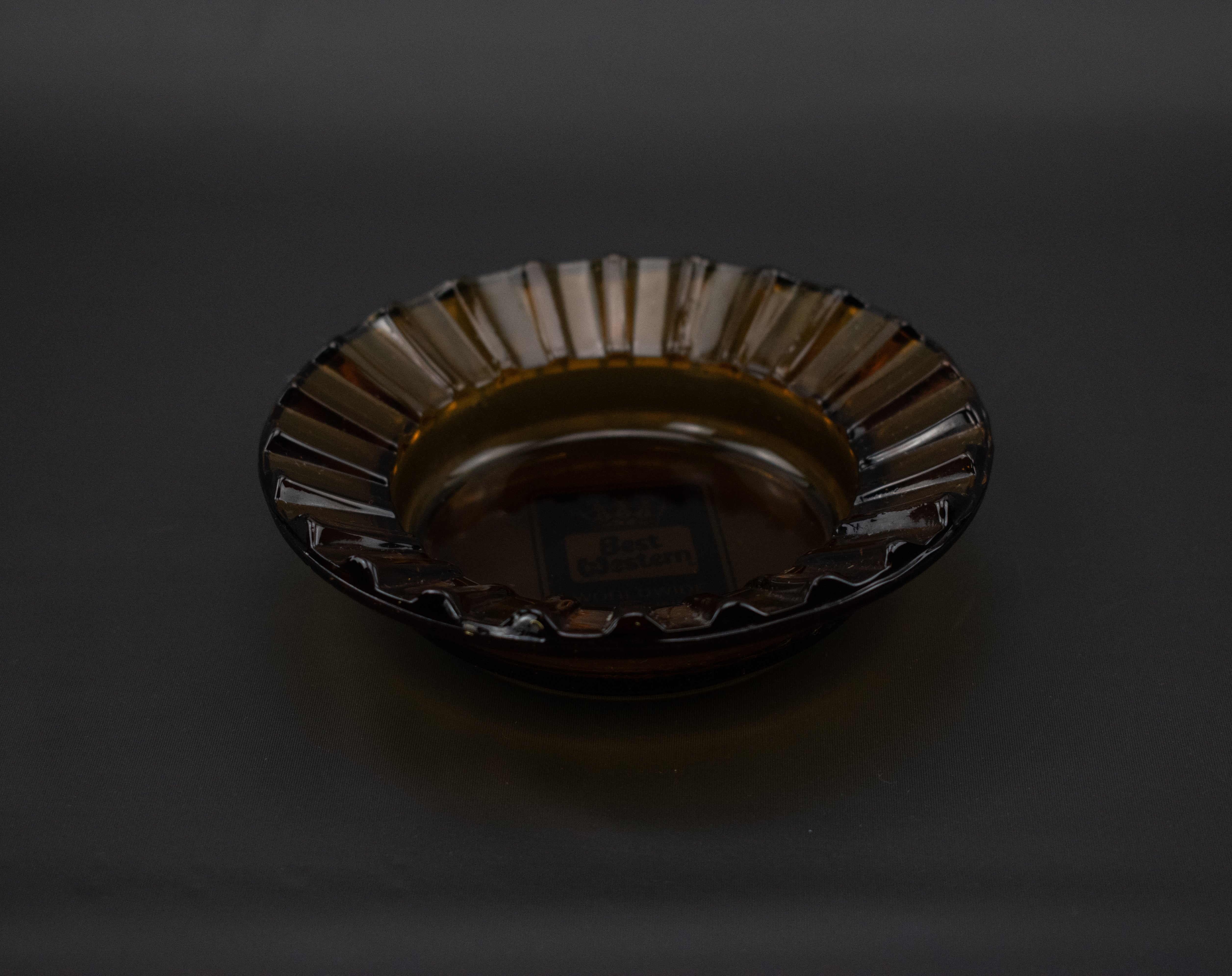 Ashtray Western Vintage Ashtray Brown Glass Used 4 inch