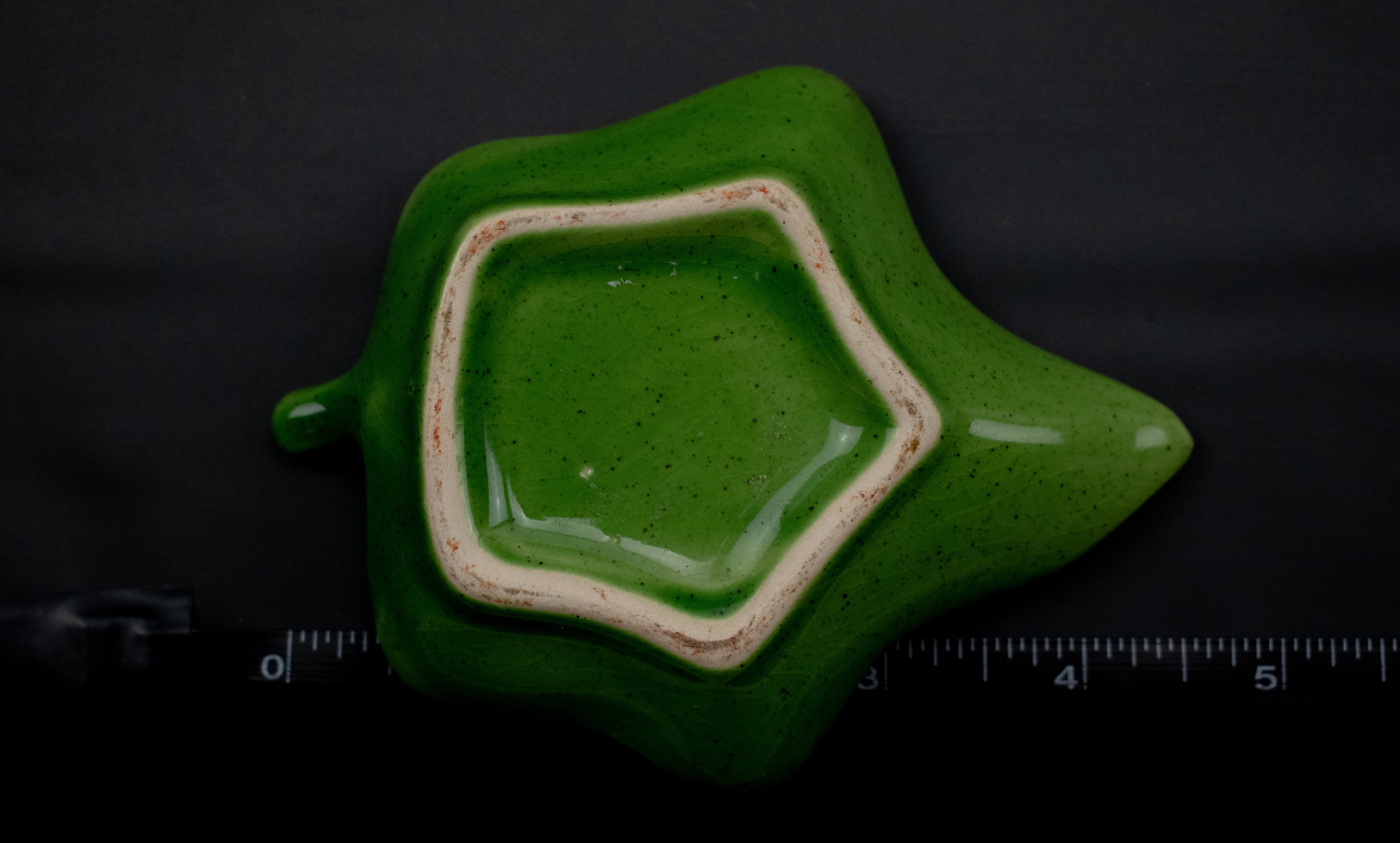Vintage Leaf Ashtray Small 3 inch Used Green