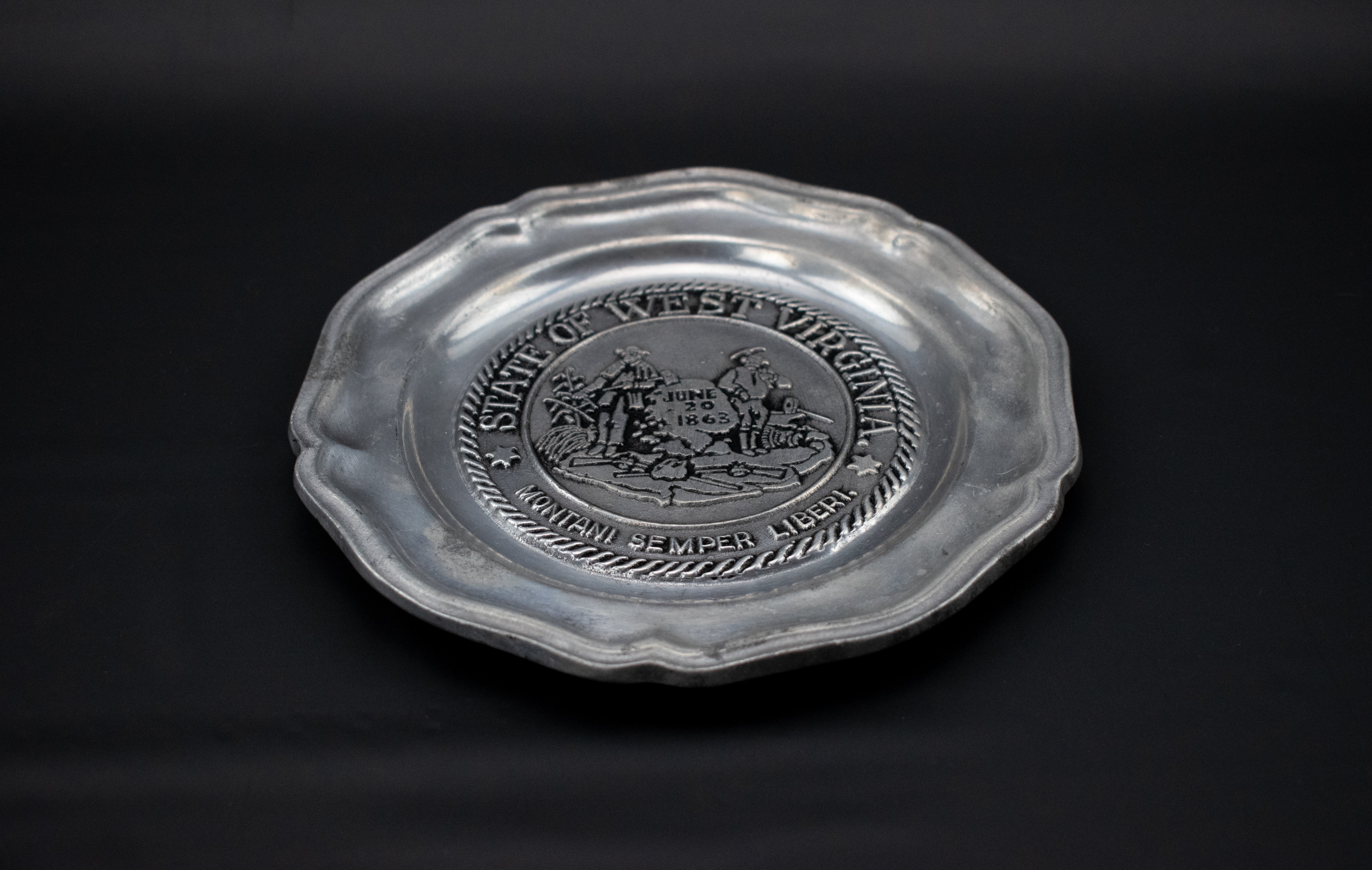 American History Silver Plate RWP West Virginia 1863 June 20 Montani Semper