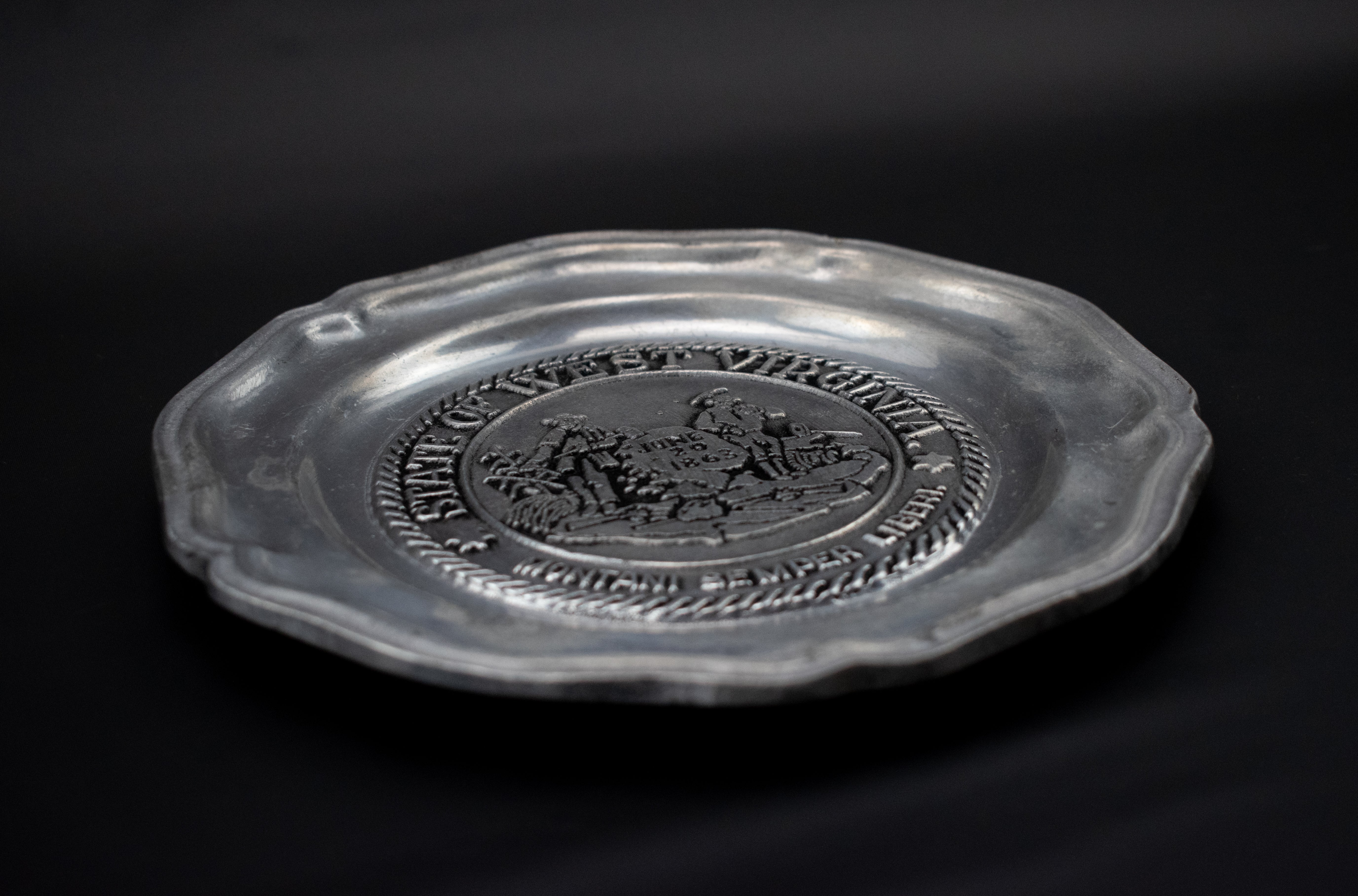 American History Silver Plate RWP West Virginia 1863 June 20 Montani Semper