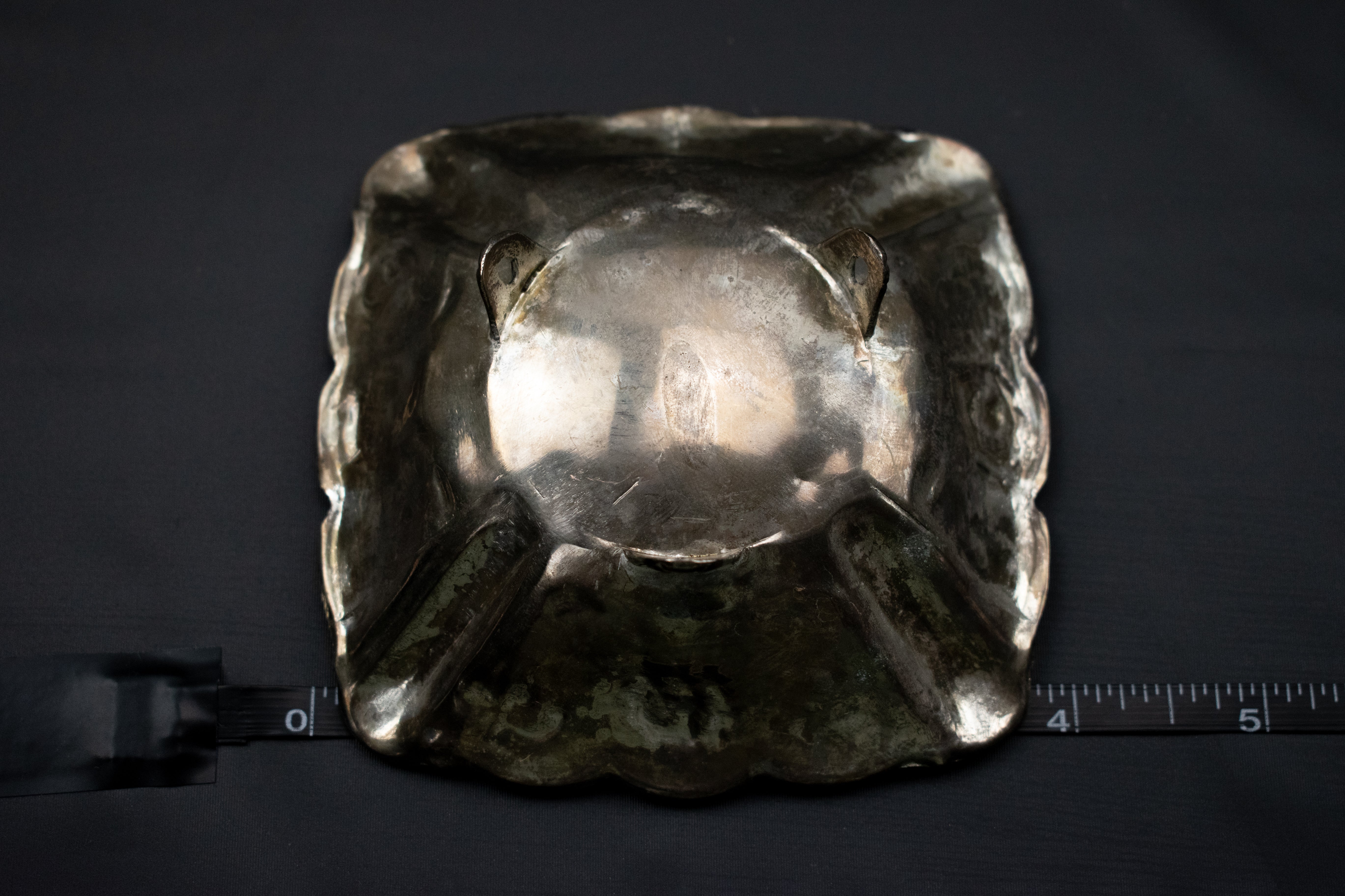 Vintage Silver Ashtray Bowl Victorian Used Small Used 4 Inches